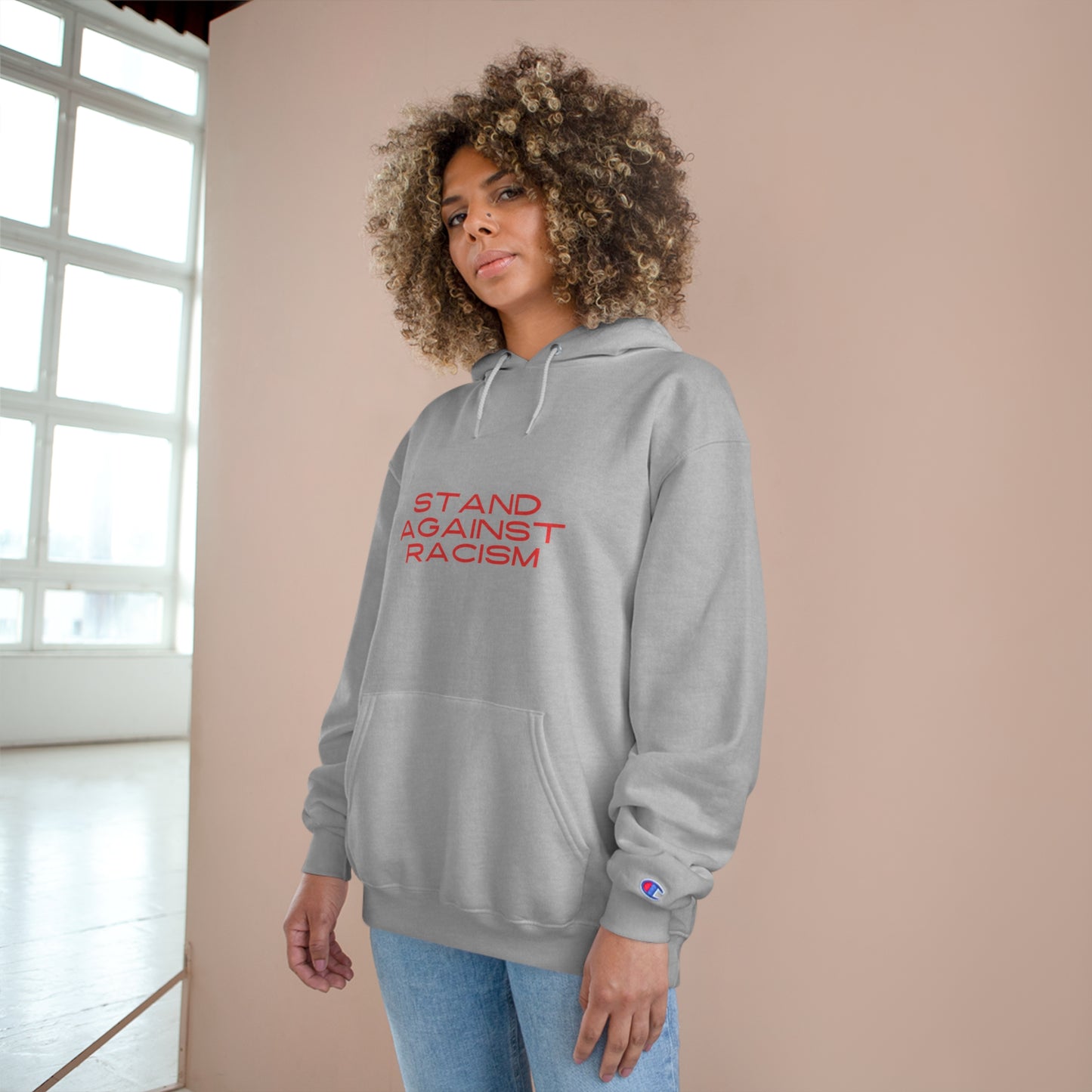 Champion Hoodie - STAND AGAINST RACISM, Pullover