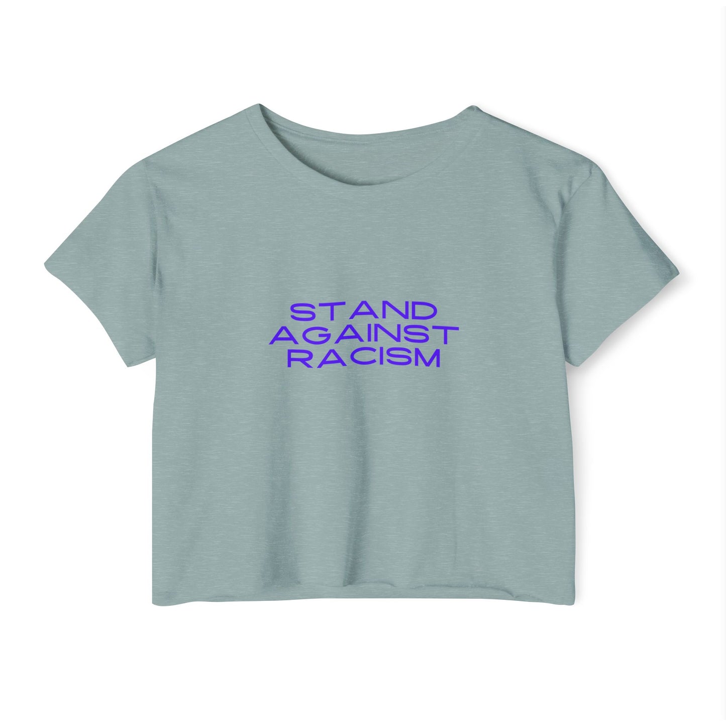 Women's Crop Top - Stand against racism AFUA, Festival Shirt, Music Festival Top, Boho Chic Clothing, Activist Apparel