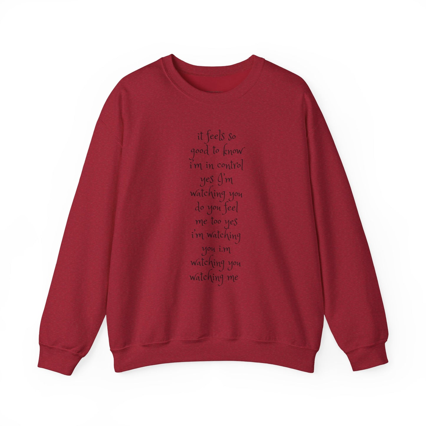 Music Lover Heavy Blend Sweatshirt - I'm Watching You Watching Me Rock Song SHADOO by Empress-E