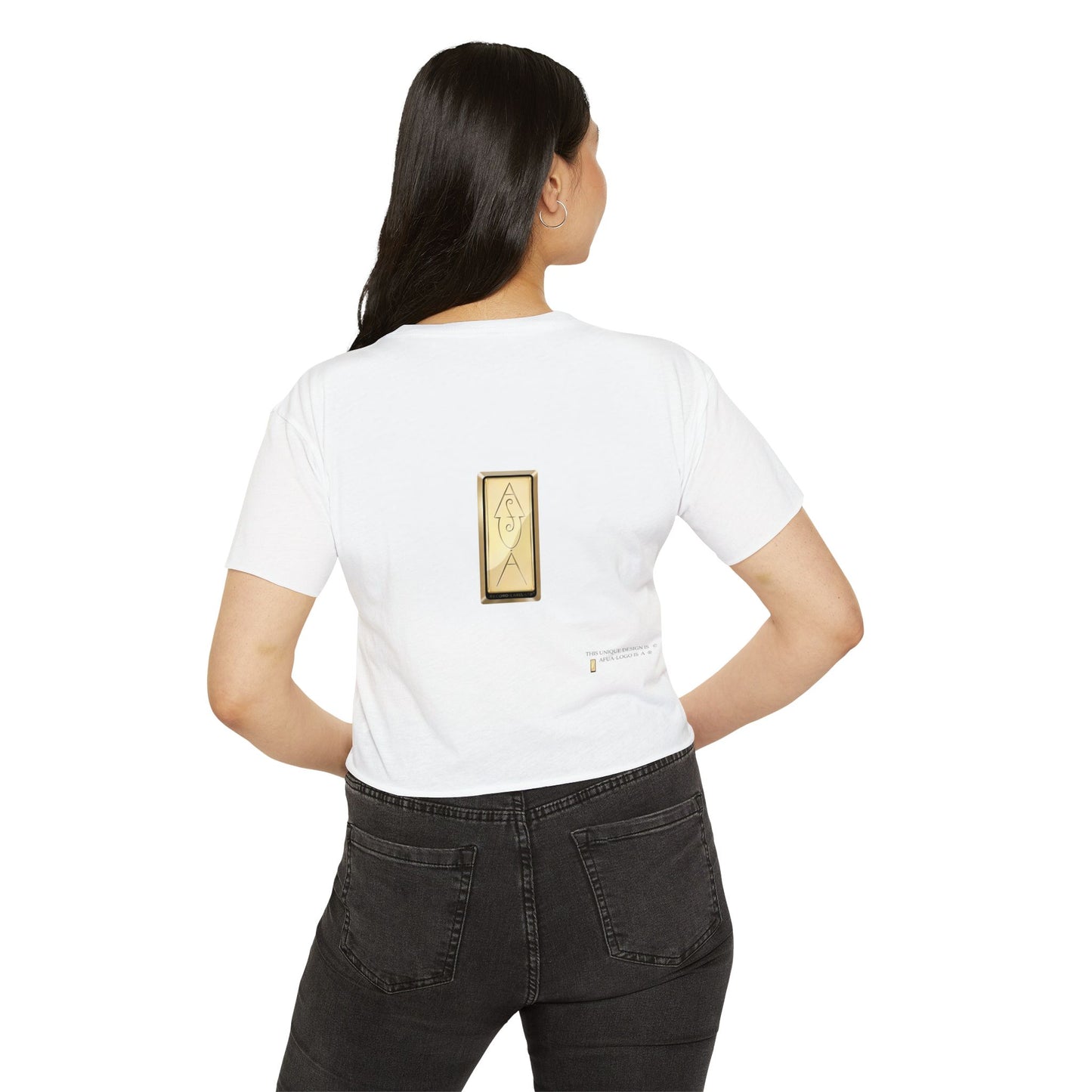 Women's Crop Top - Stand against racism AFUA, Festival Shirt, Music Festival Top, Boho Chic Clothing, Activist Apparel