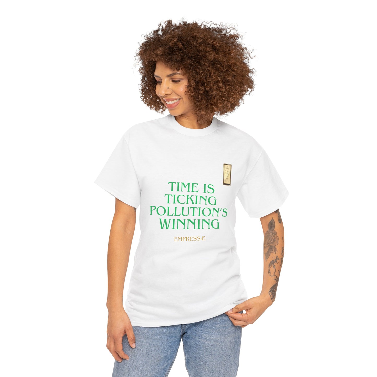T-Shirt SAVE THE WORLD - GLOBAL WARMING - TIME IS TICKING POLLUTION'S WINNING