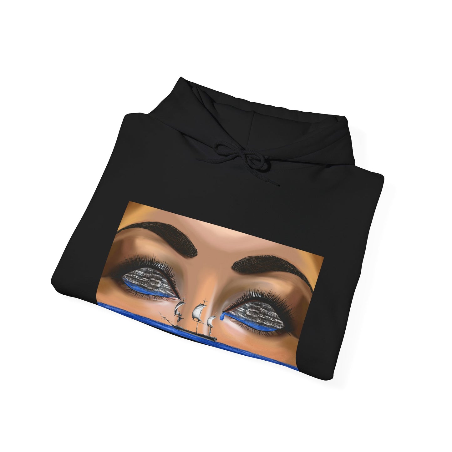 Hooded Sweatshirt Ship Sailing Eyes Reap Reparations Black History