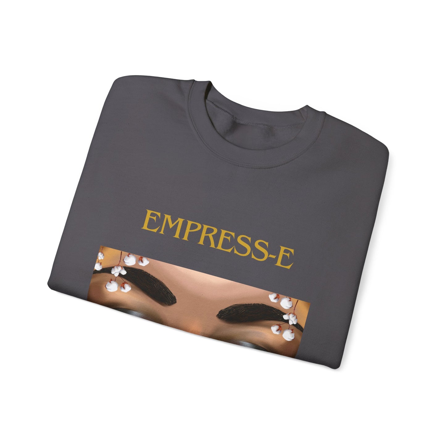 Unisex Heavy Blend™ Crewneck Sweatshirt. : EMPRESS-E. COTTON FIELD.