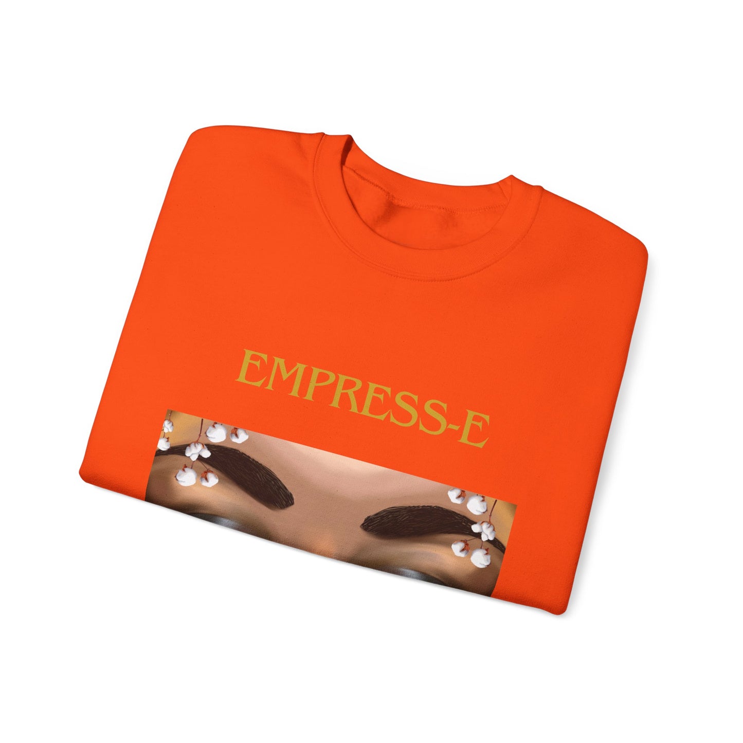 Unisex Heavy Blend™ Crewneck Sweatshirt. : EMPRESS-E. COTTON FIELD.