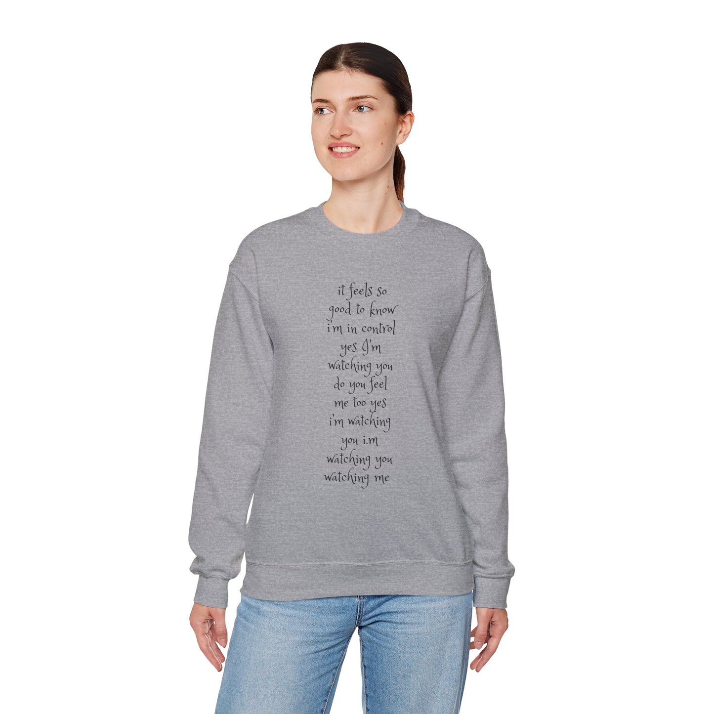 Music Lover Heavy Blend Sweatshirt - I'm Watching You Watching Me Rock Song SHADOO by Empress-E