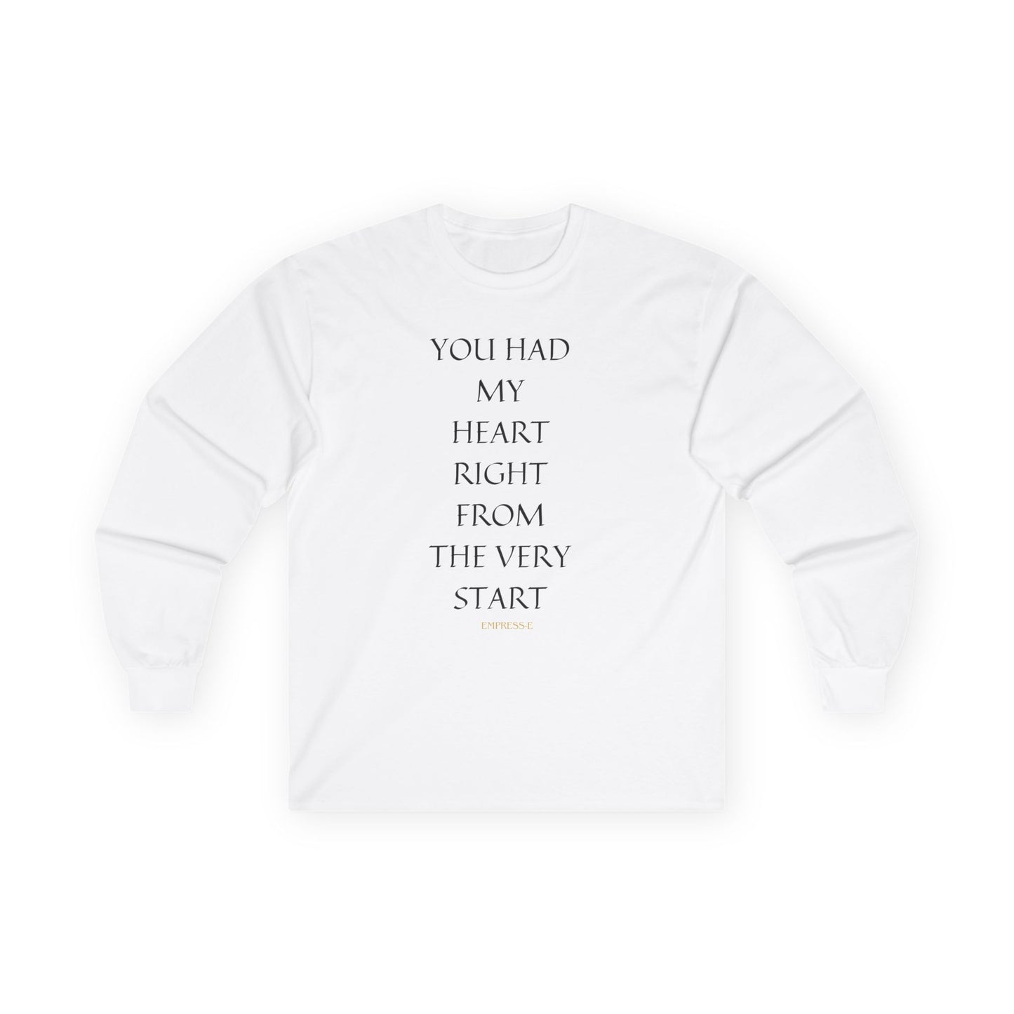 Romantic Long Sleeve Tee, Love Heart Quote Shirt, Valentine's Day Gift, Couples Matching Top, Anniversary Present, Relationship Apparel