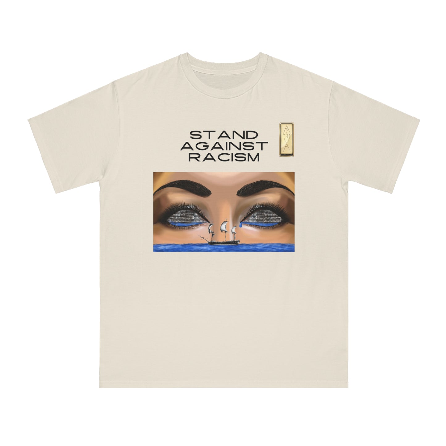 Organic Unisex Classic T-Shirt - Stand Against Racism SLAVE SHIP Graphic Tee