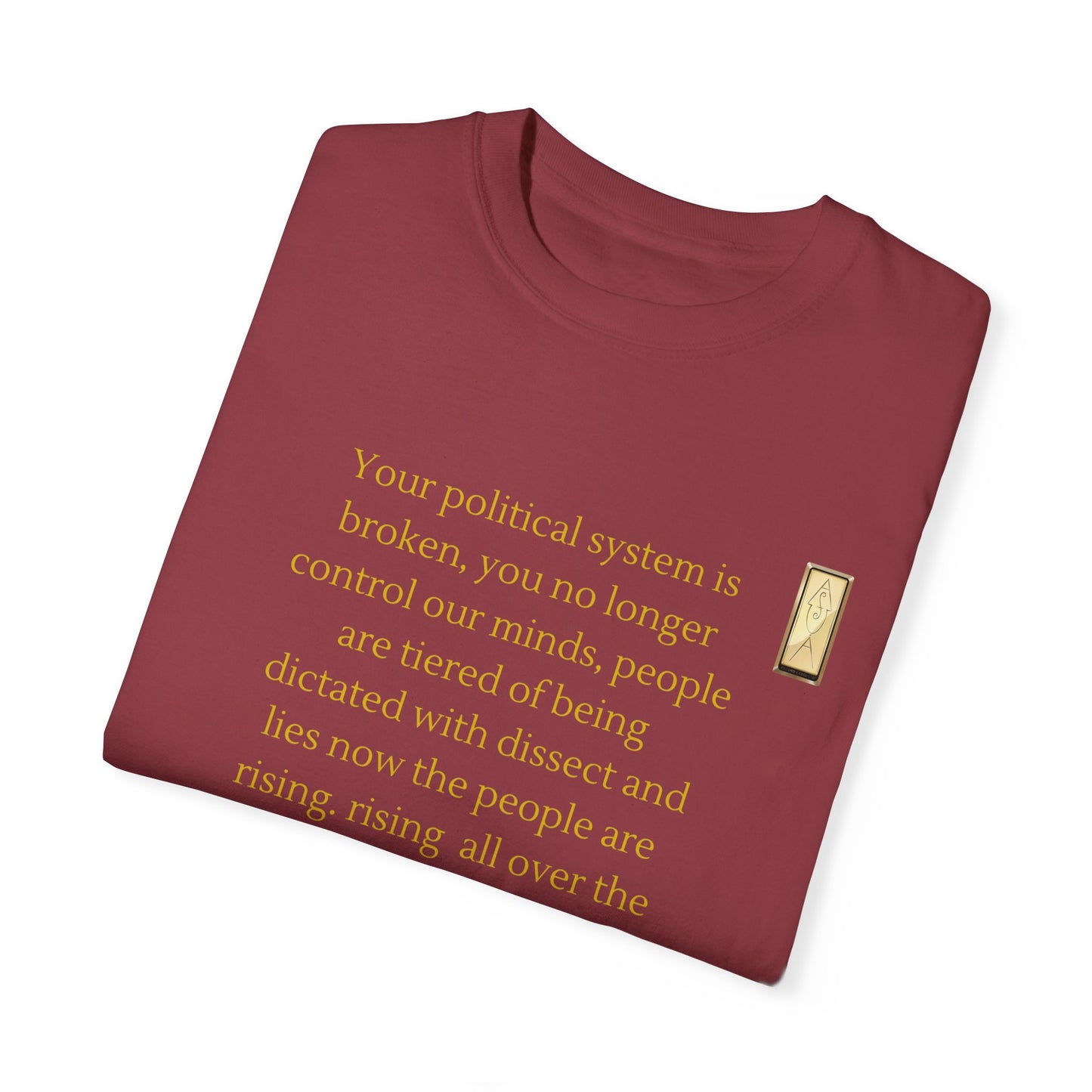 Unisex Garment-Dyed T-shirt- Your political system is broken