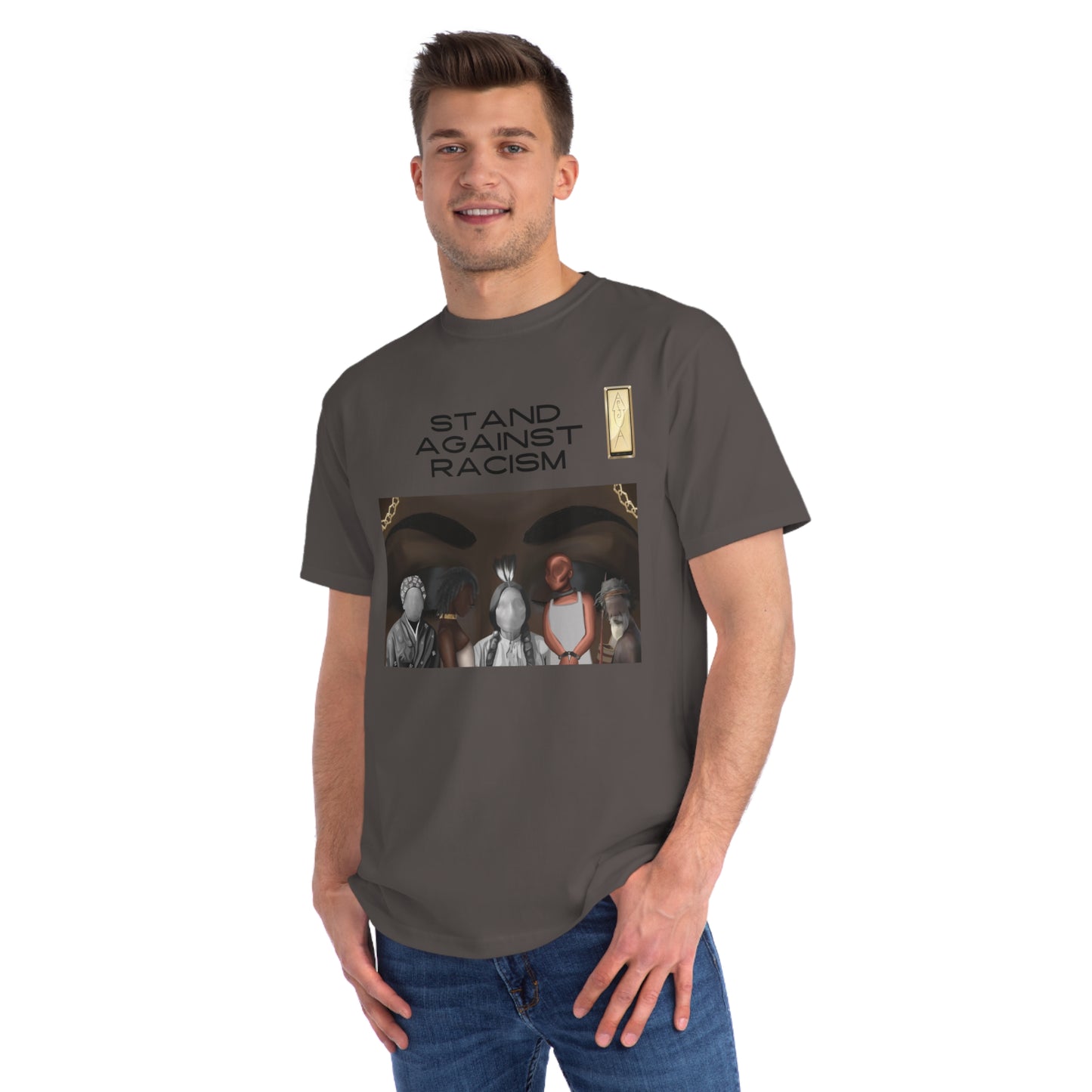 Unisex Organic T-Shirt - Stand Against Racism Graphic Tee