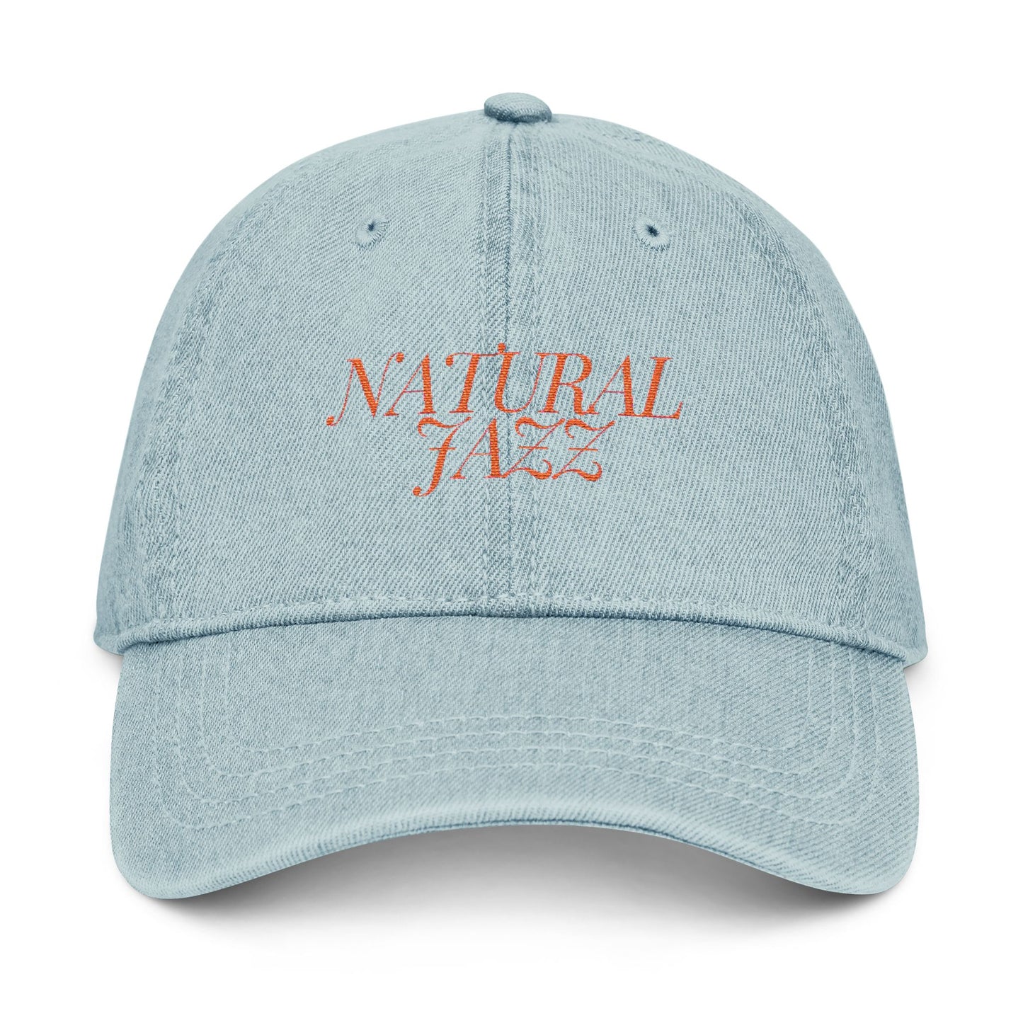 Natural Jazz Embroidered Denim Hat - Casual Unisex Style