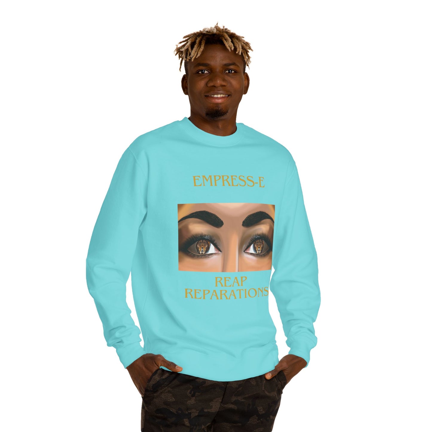 Empress-E Unisex Sweatshirt - Strong like a lion Reap Reparations black history