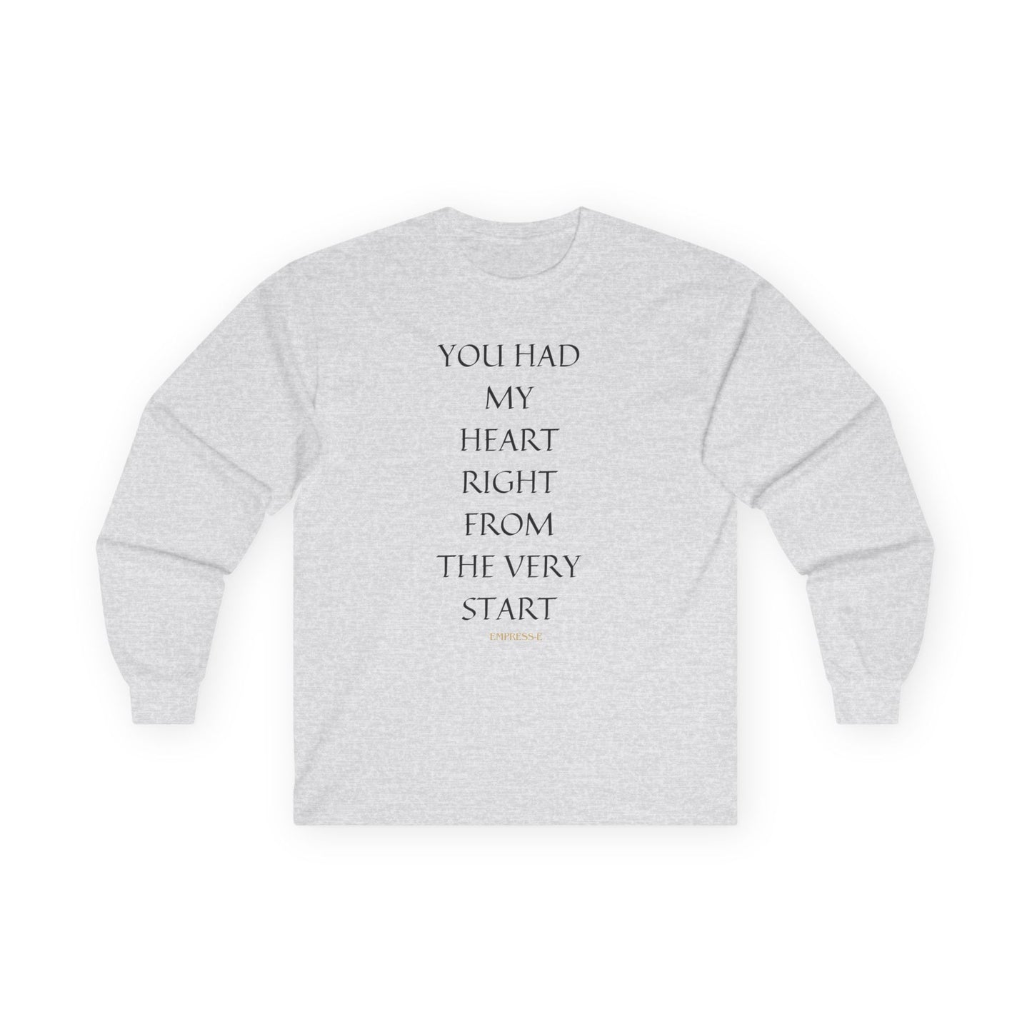 Romantic Long Sleeve Tee, Love Heart Quote Shirt, Valentine's Day Gift, Couples Matching Top, Anniversary Present, Relationship Apparel