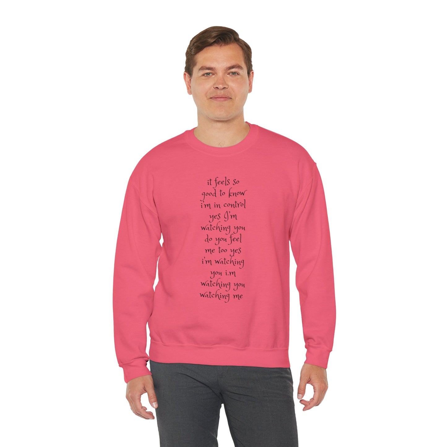 Music Lover Heavy Blend Sweatshirt - I'm Watching You Watching Me Rock Song SHADOO by Empress-E