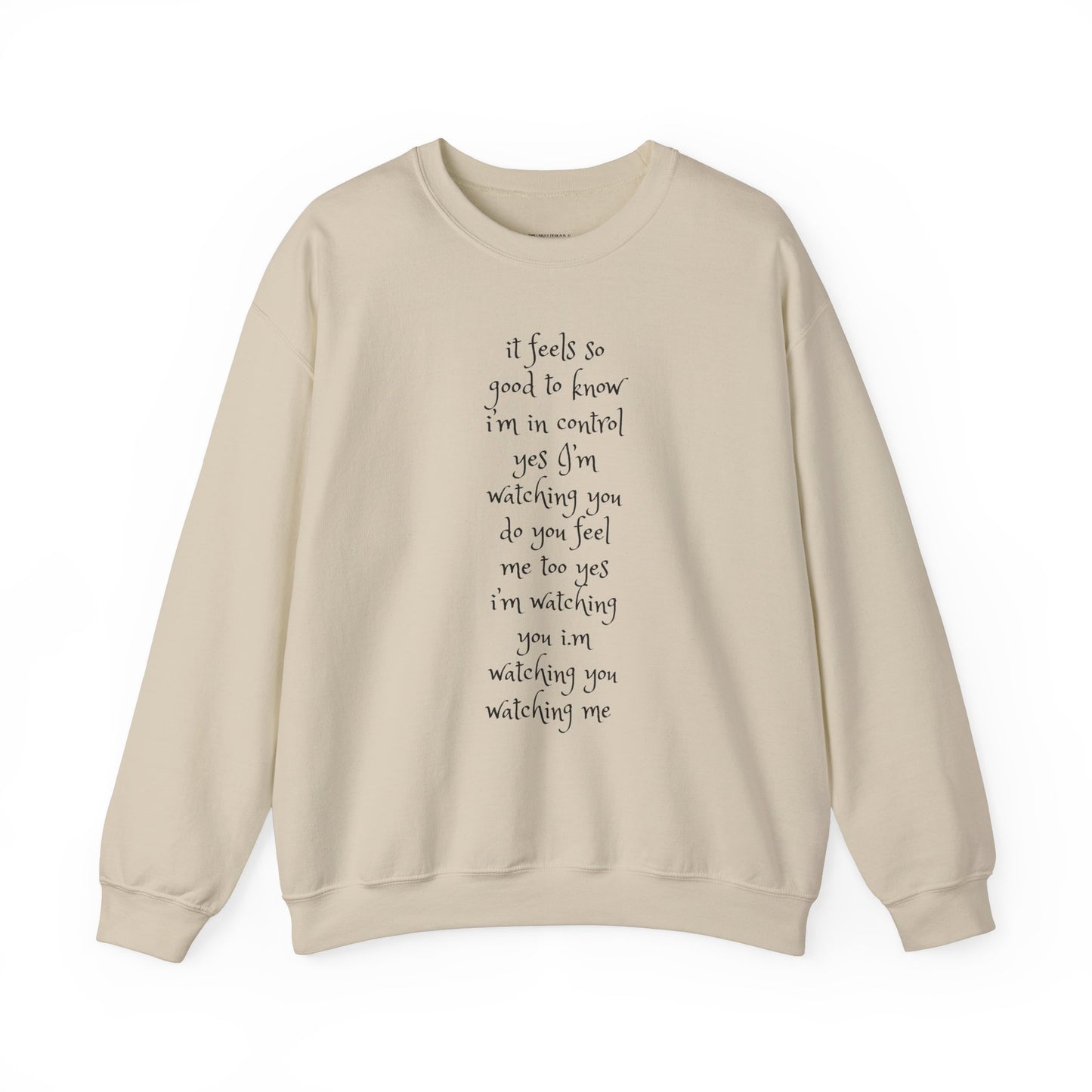 Music Lover Heavy Blend Sweatshirt - I'm Watching You Watching Me Rock Song SHADOO by Empress-E