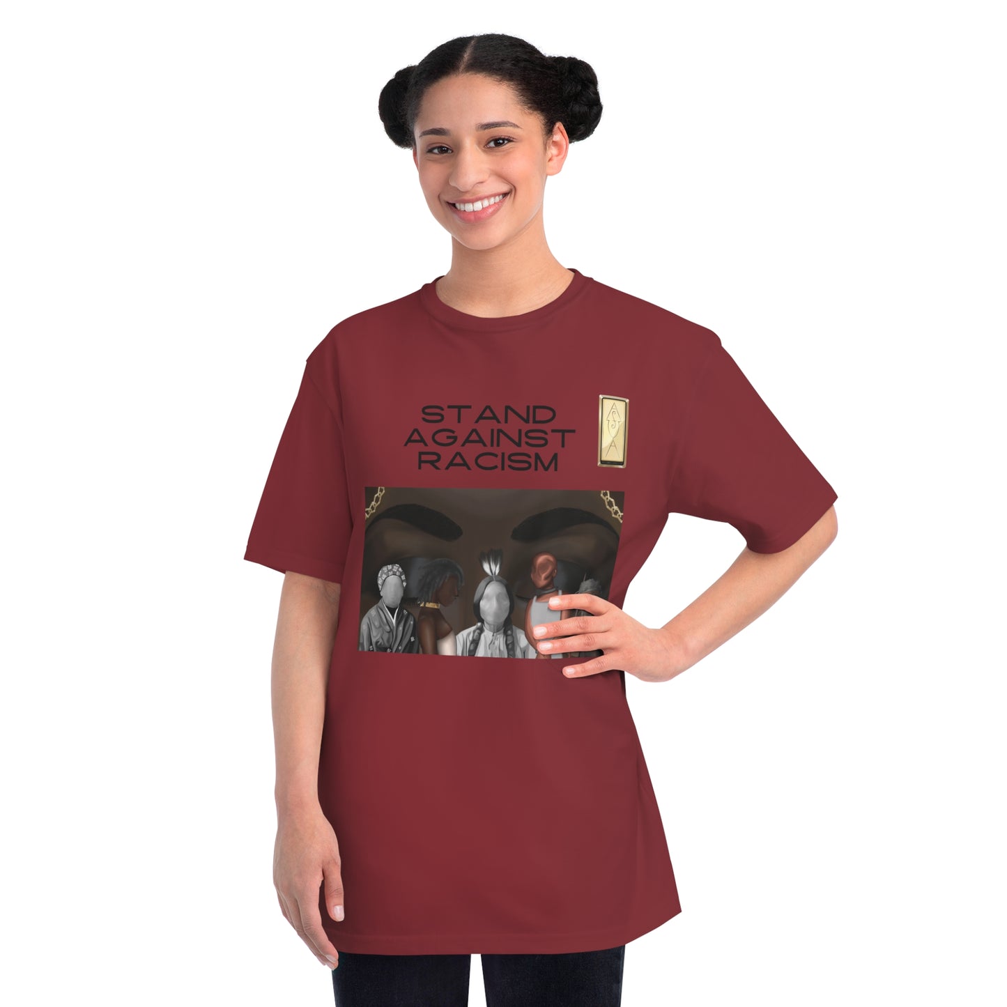 Unisex Organic T-Shirt - Stand Against Racism Graphic Tee