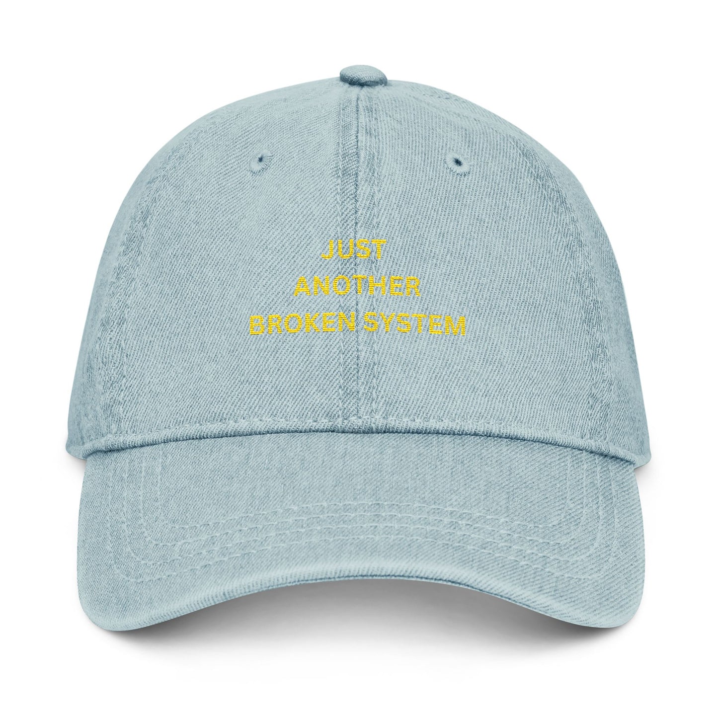 Embroidered Denim Hat - Just Another Broken System