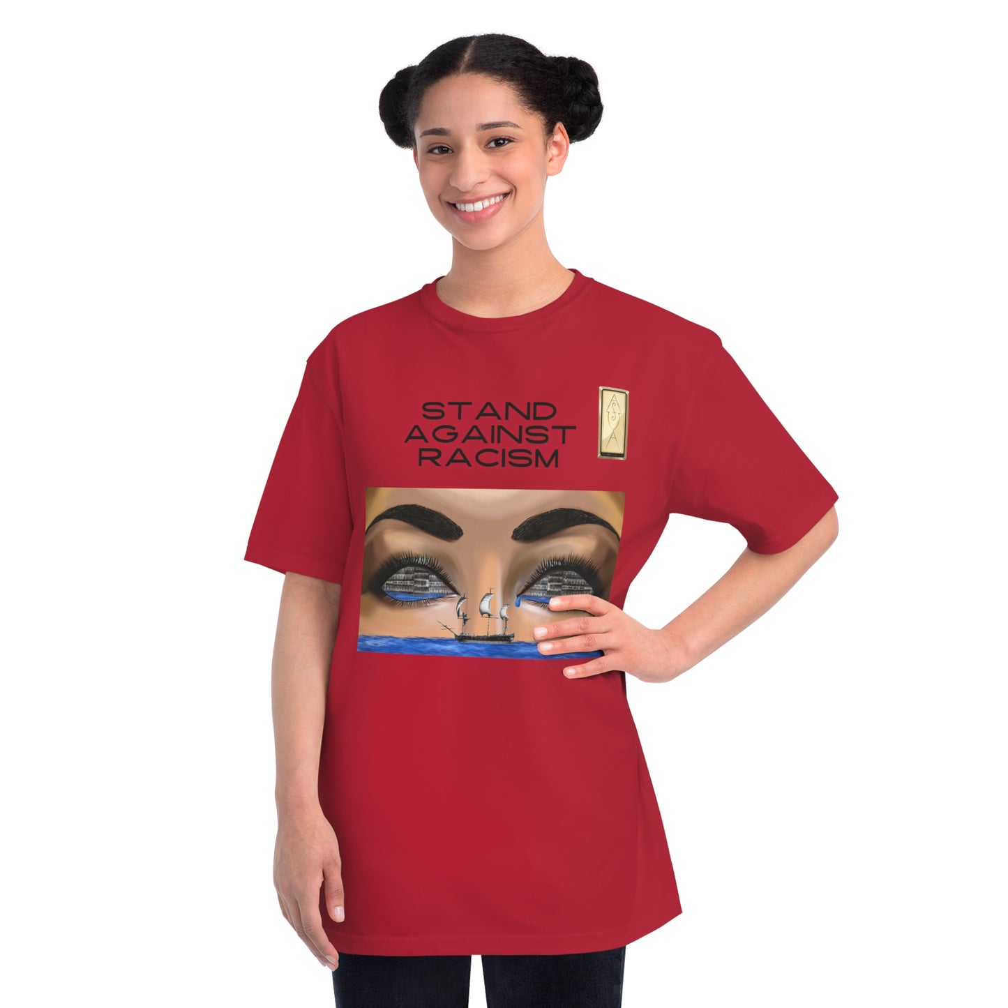 Organic Unisex Classic T-Shirt - Stand Against Racism SLAVE SHIP Graphic Tee