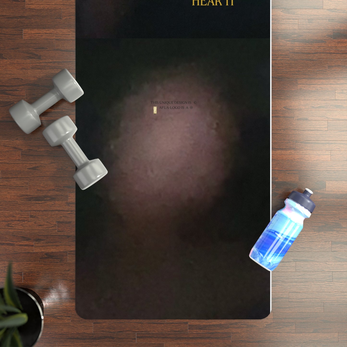 Yoga Mat - Real Alien in the Dark Sea Photo Design