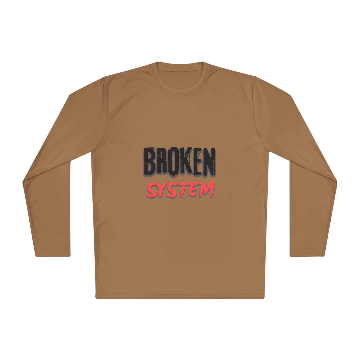 Broken System Unisex Lightweight Long Sleeve Tee - Trendy Graphic Tee, Rebellion Shirt, Activist Clothing, Protest Apparel, Political
