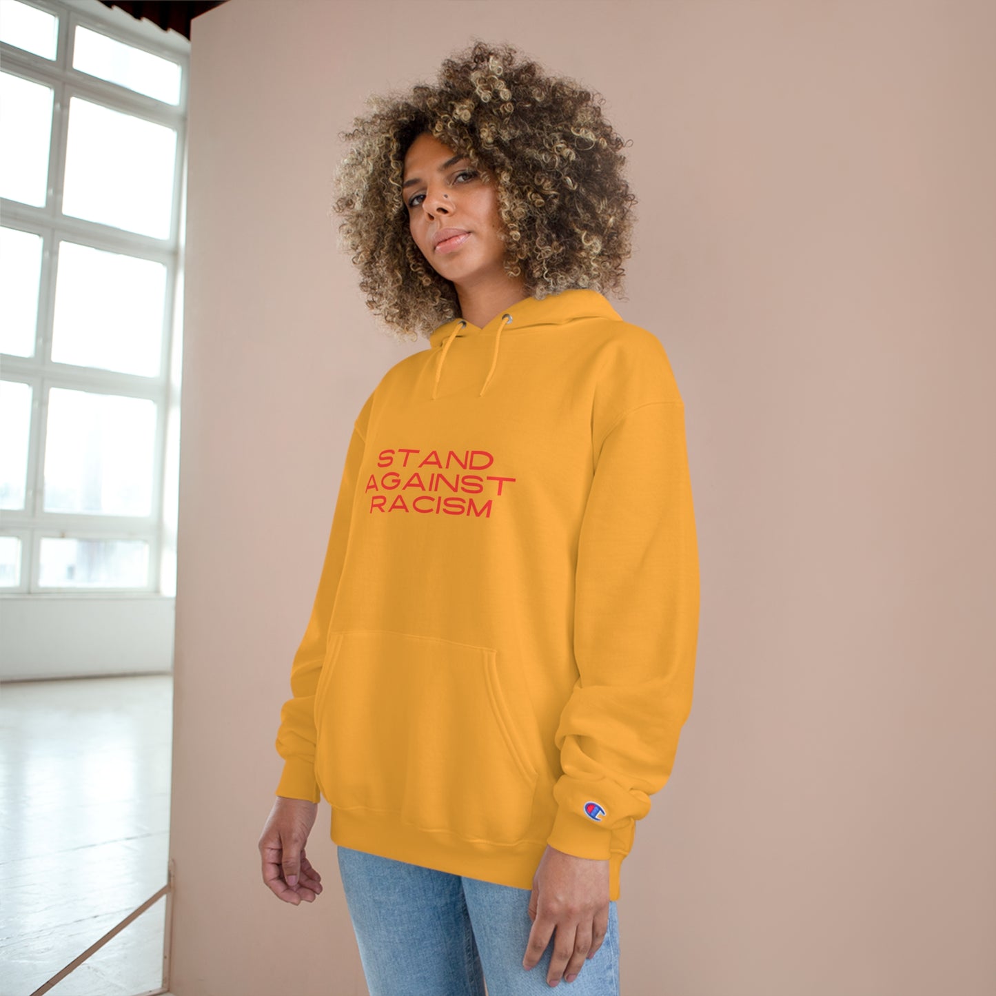 Champion Hoodie - STAND AGAINST RACISM, Pullover