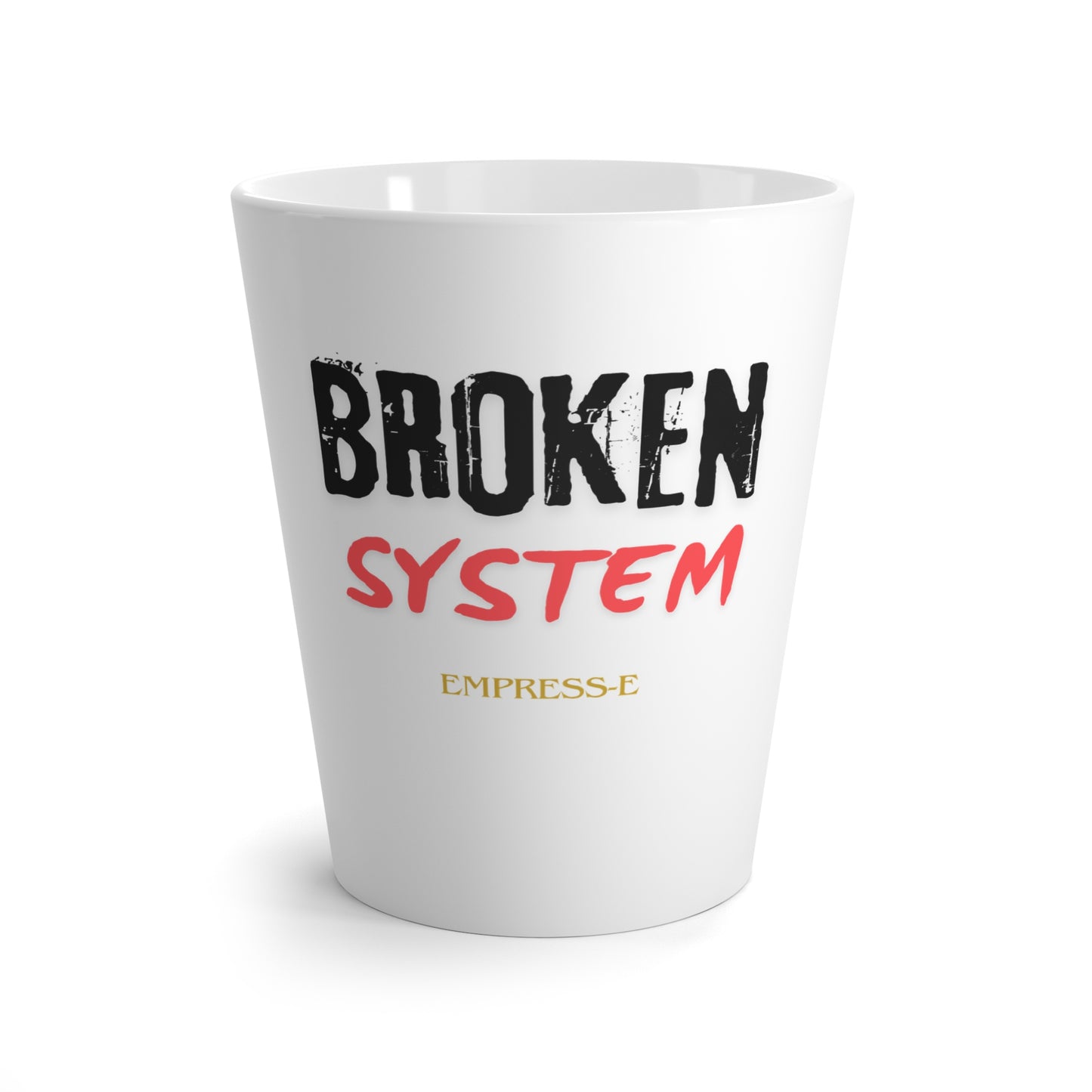 Latte Mug with BROKEN SYSTEM