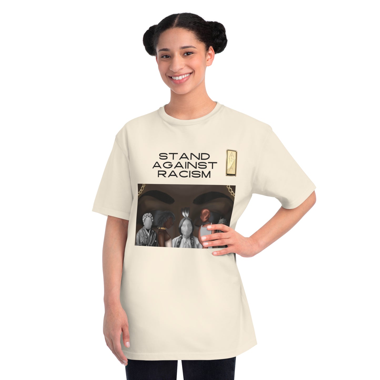 Unisex Organic T-Shirt - Stand Against Racism Graphic Tee