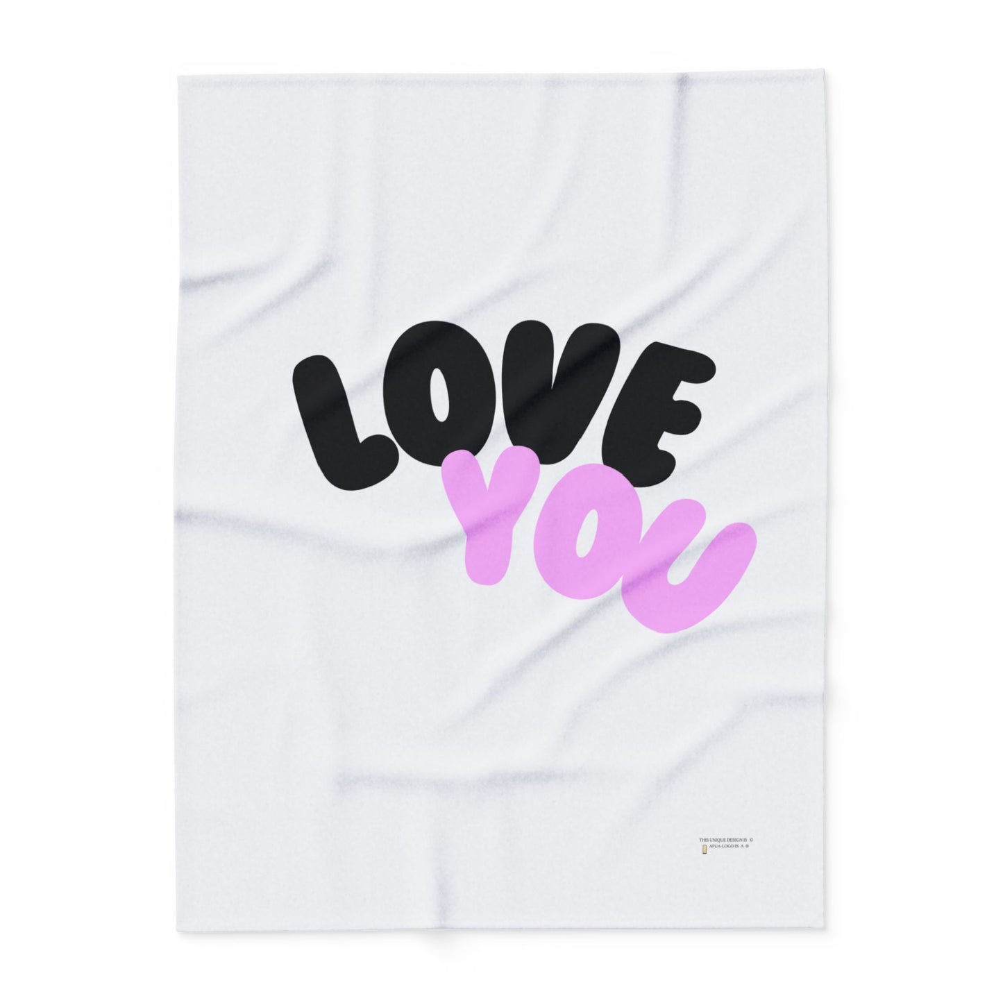 Fleece Blanket - 'Love You' Design