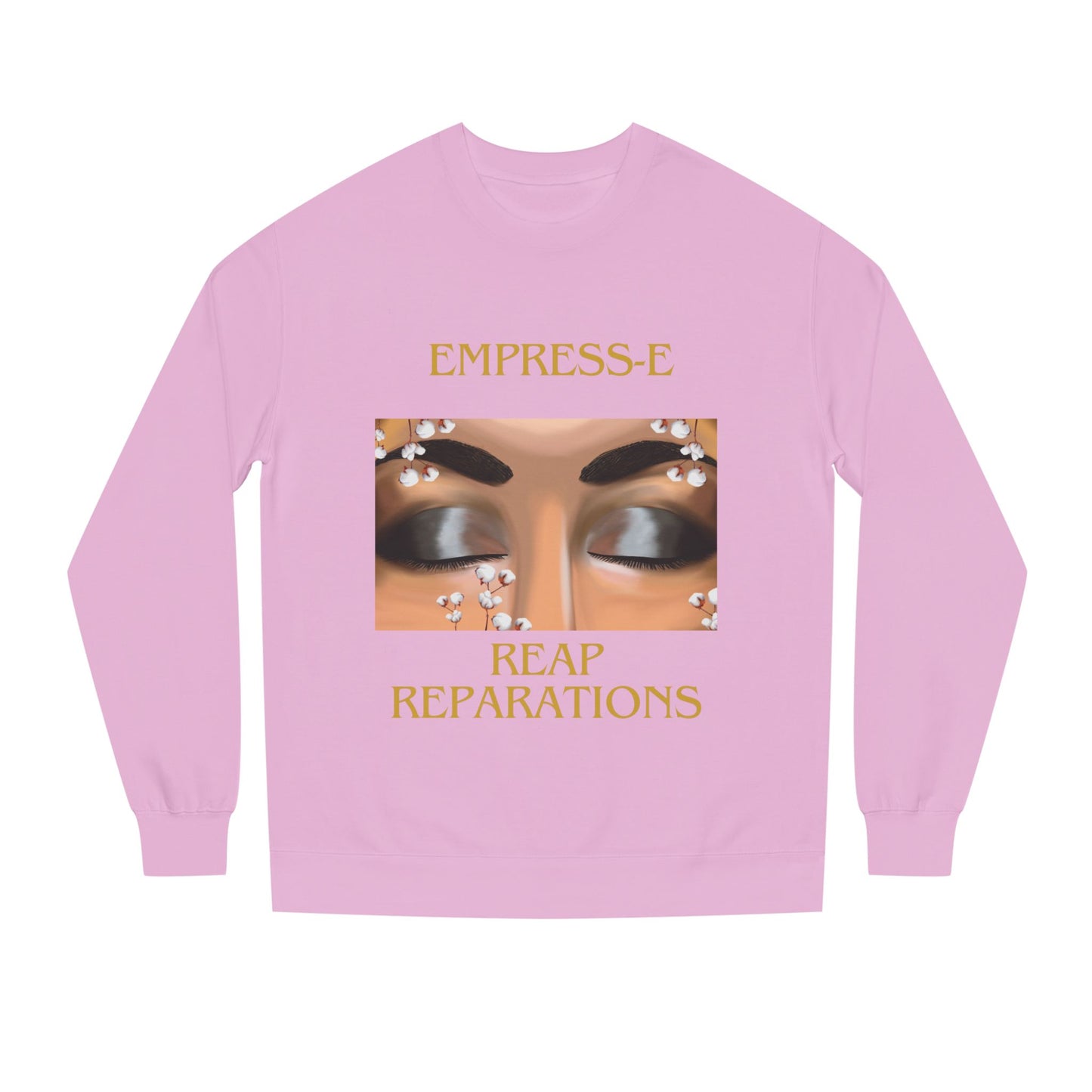 Crew Neck Sweatshirt - Cotton Field Beautiful Eyes Black History
