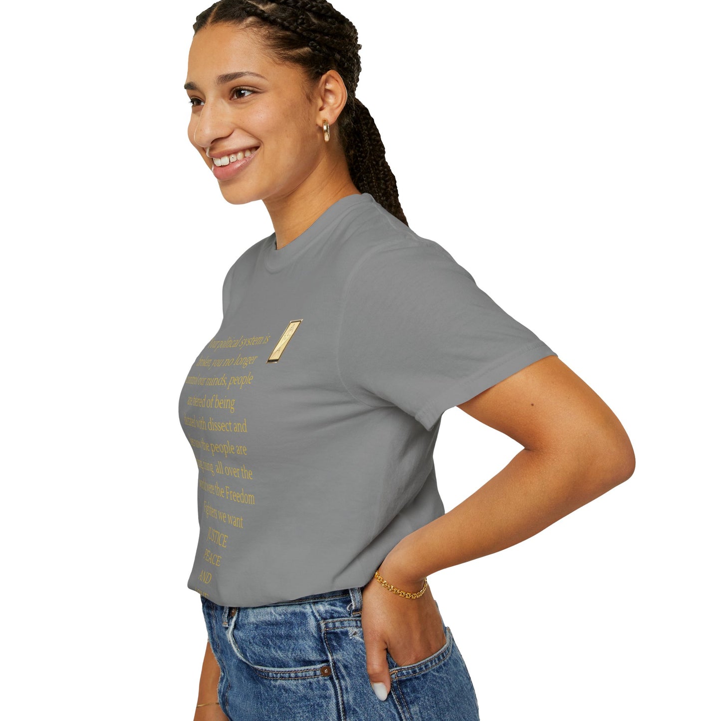 Unisex Garment-Dyed T-shirt- Your political system is broken