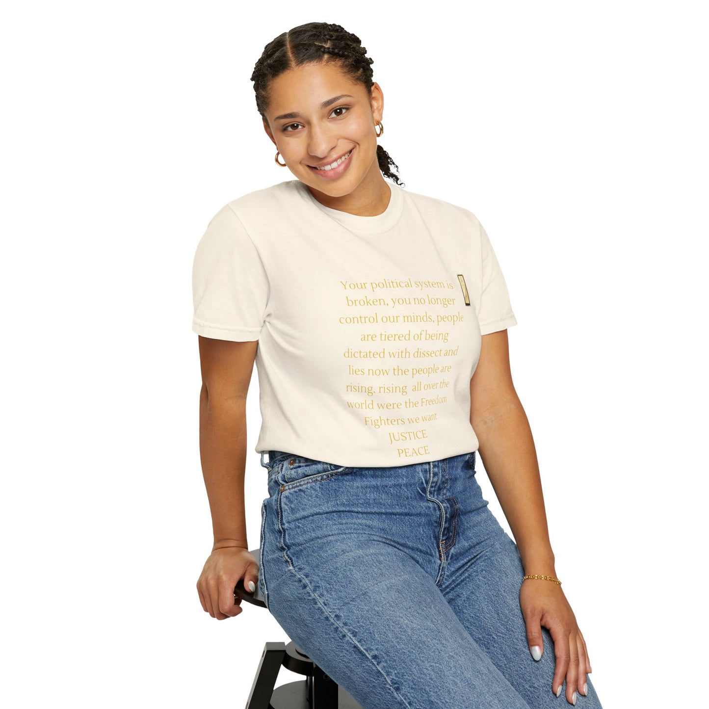 Unisex Garment-Dyed T-shirt- Your political system is broken