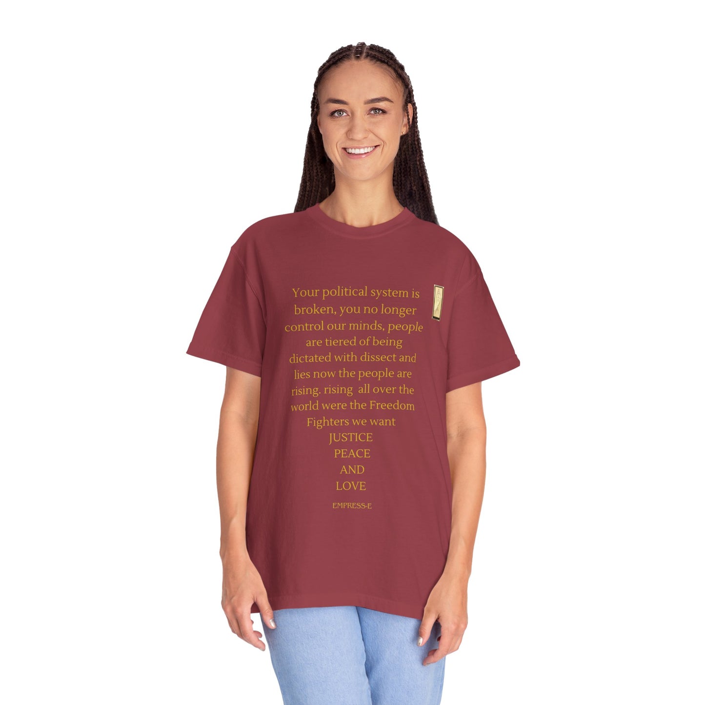 Unisex Garment-Dyed T-shirt- Your political system is broken