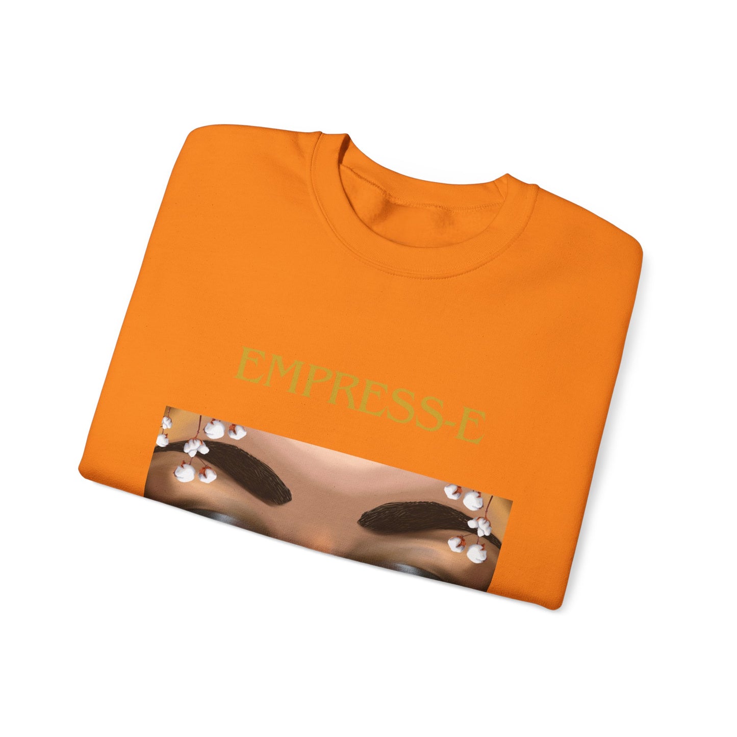 Unisex Heavy Blend™ Crewneck Sweatshirt. : EMPRESS-E. COTTON FIELD.
