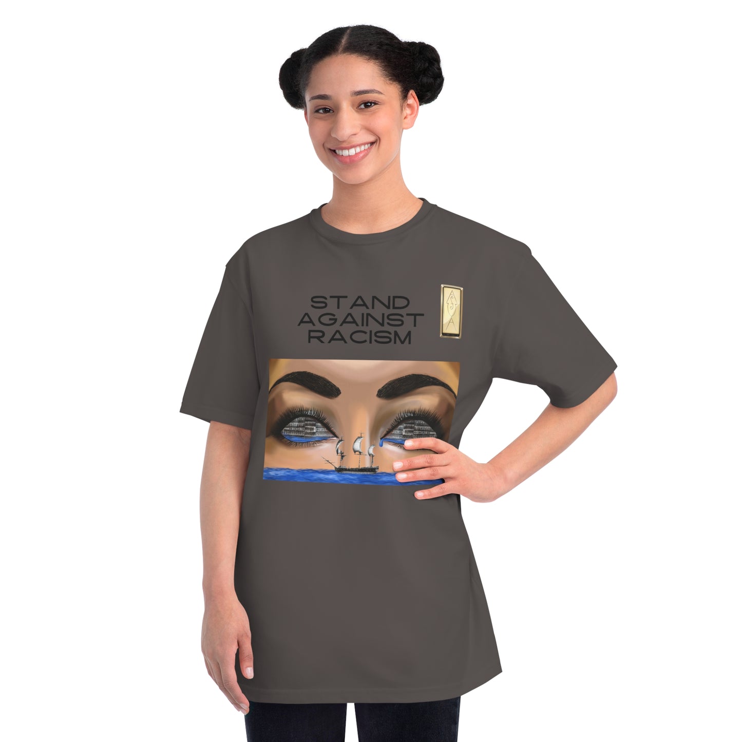 Organic Unisex Classic T-Shirt - Stand Against Racism SLAVE SHIP Graphic Tee