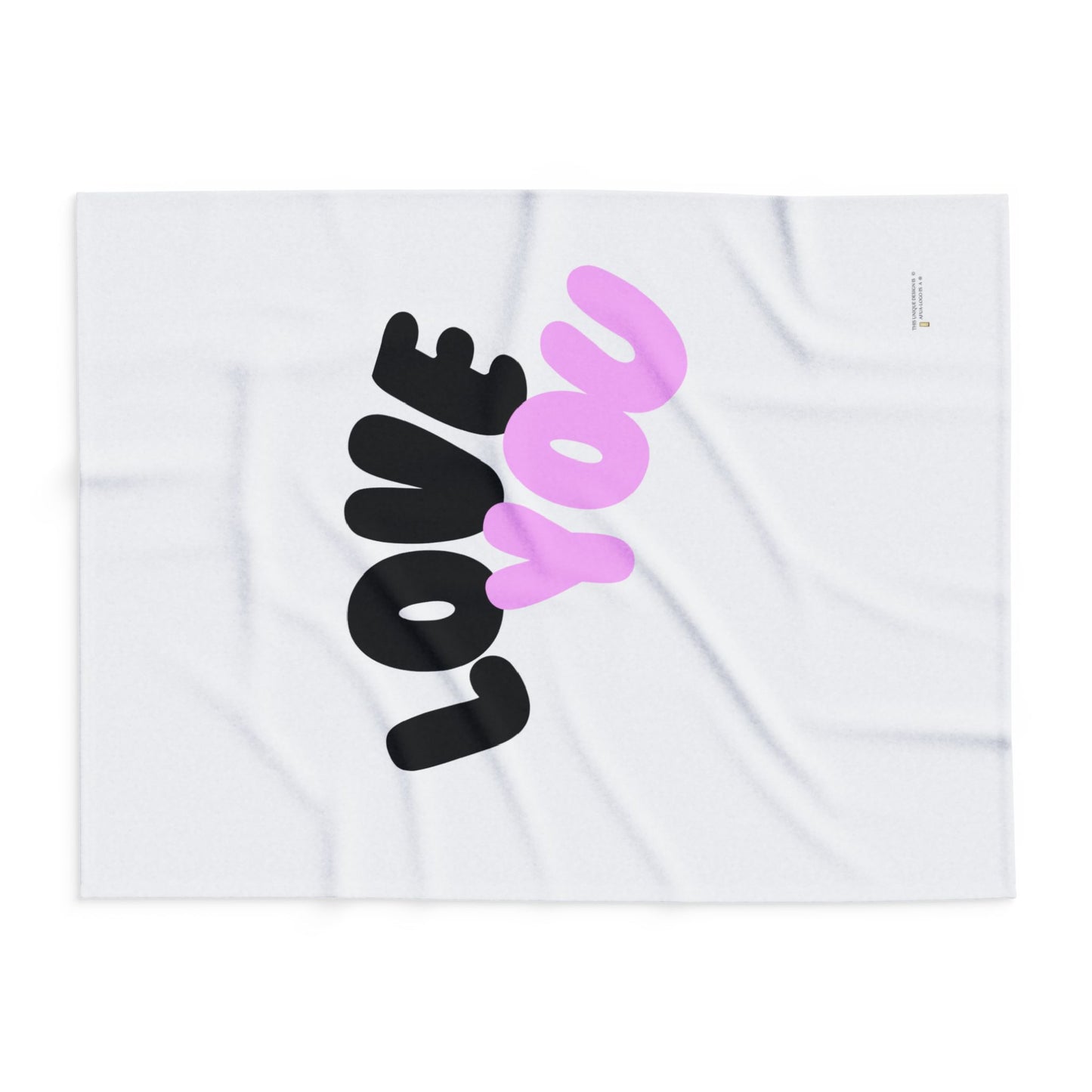 Fleece Blanket - 'Love You' Design