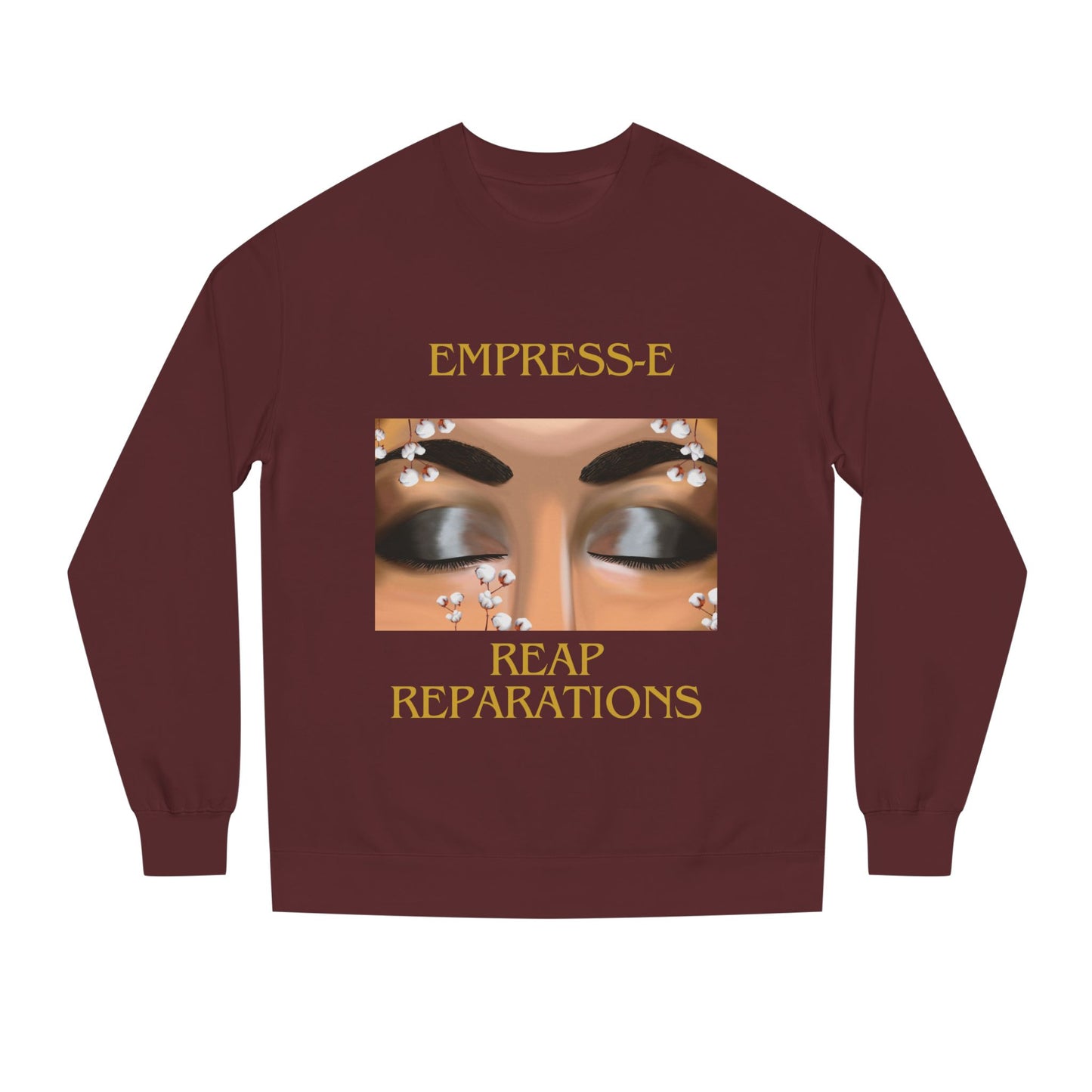 Crew Neck Sweatshirt - Cotton Field Beautiful Eyes Black History