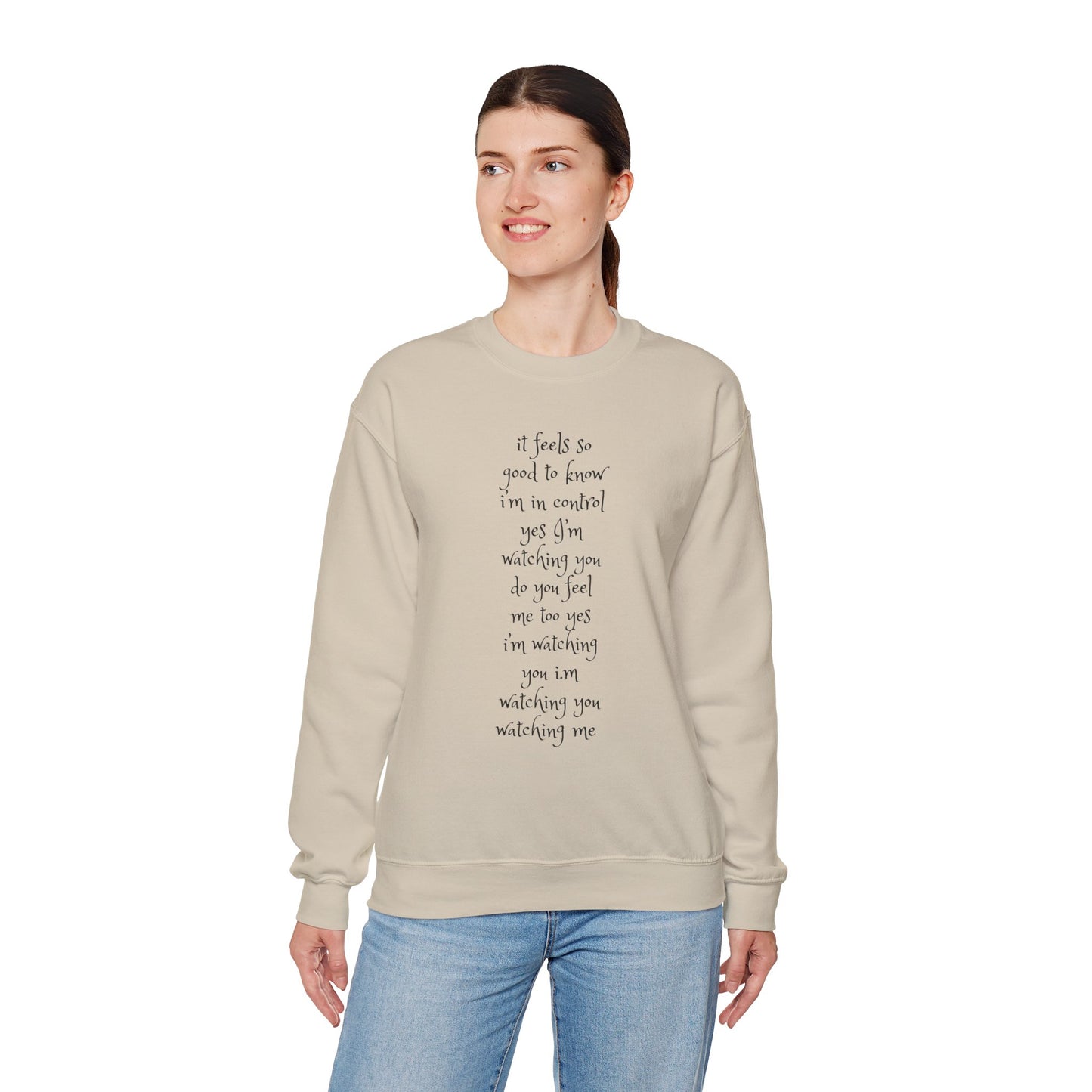Music Lover Heavy Blend Sweatshirt - I'm Watching You Watching Me Rock Song SHADOO by Empress-E
