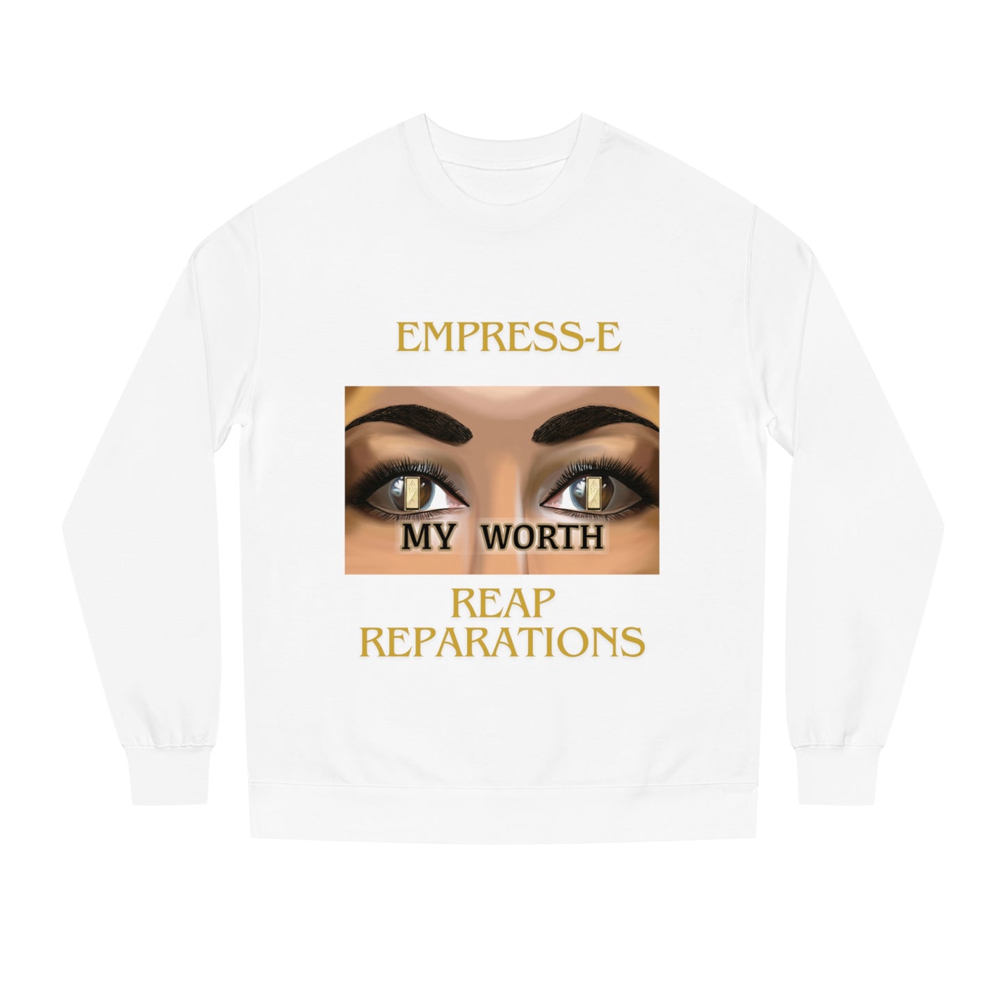B- History Unisex Crew Neck Sweatshirt - MY WORTH Reparations, African American