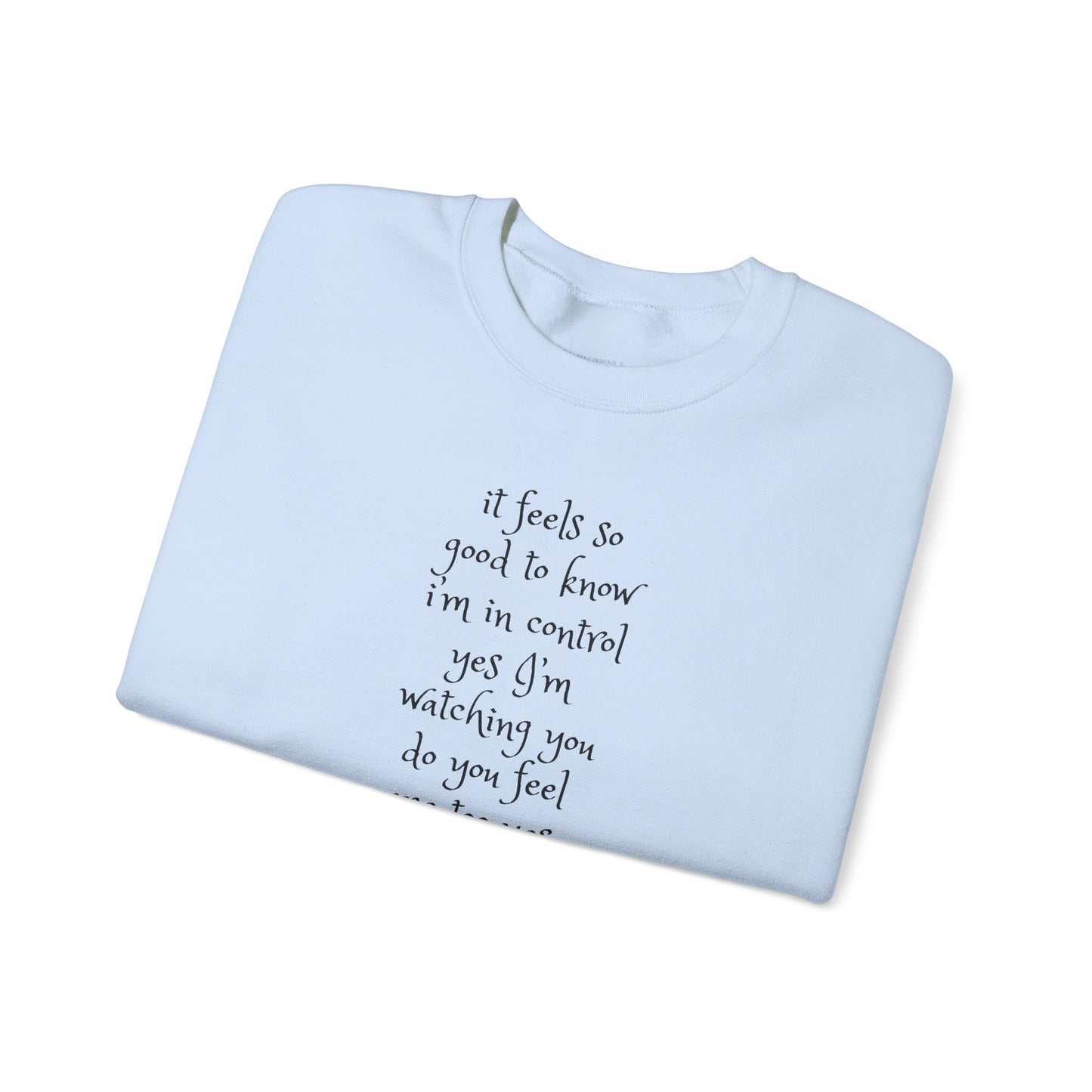 Music Lover Heavy Blend Sweatshirt - I'm Watching You Watching Me Rock Song SHADOO by Empress-E