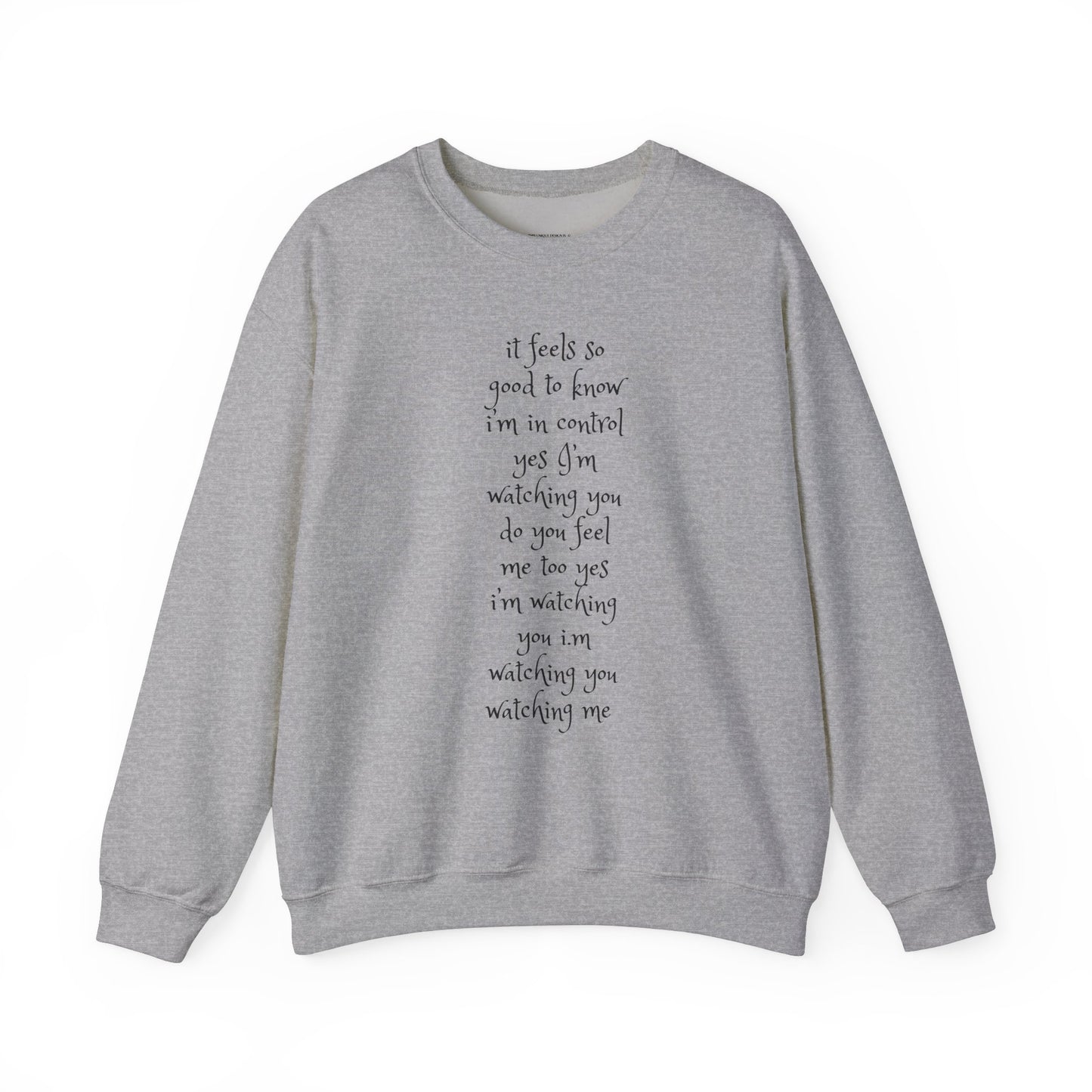Music Lover Heavy Blend Sweatshirt - I'm Watching You Watching Me Rock Song SHADOO by Empress-E