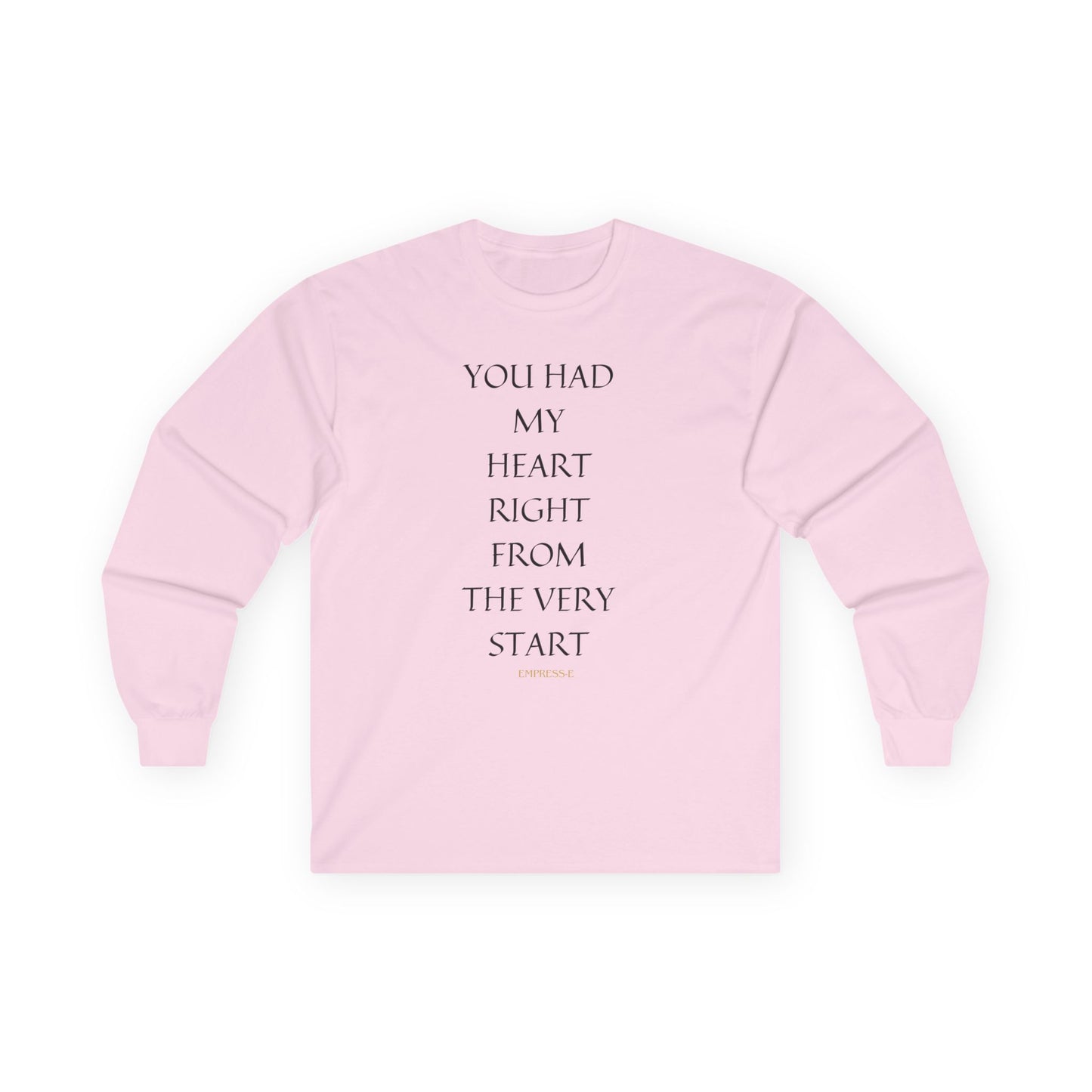 Romantic Long Sleeve Tee, Love Heart Quote Shirt, Valentine's Day Gift, Couples Matching Top, Anniversary Present, Relationship Apparel