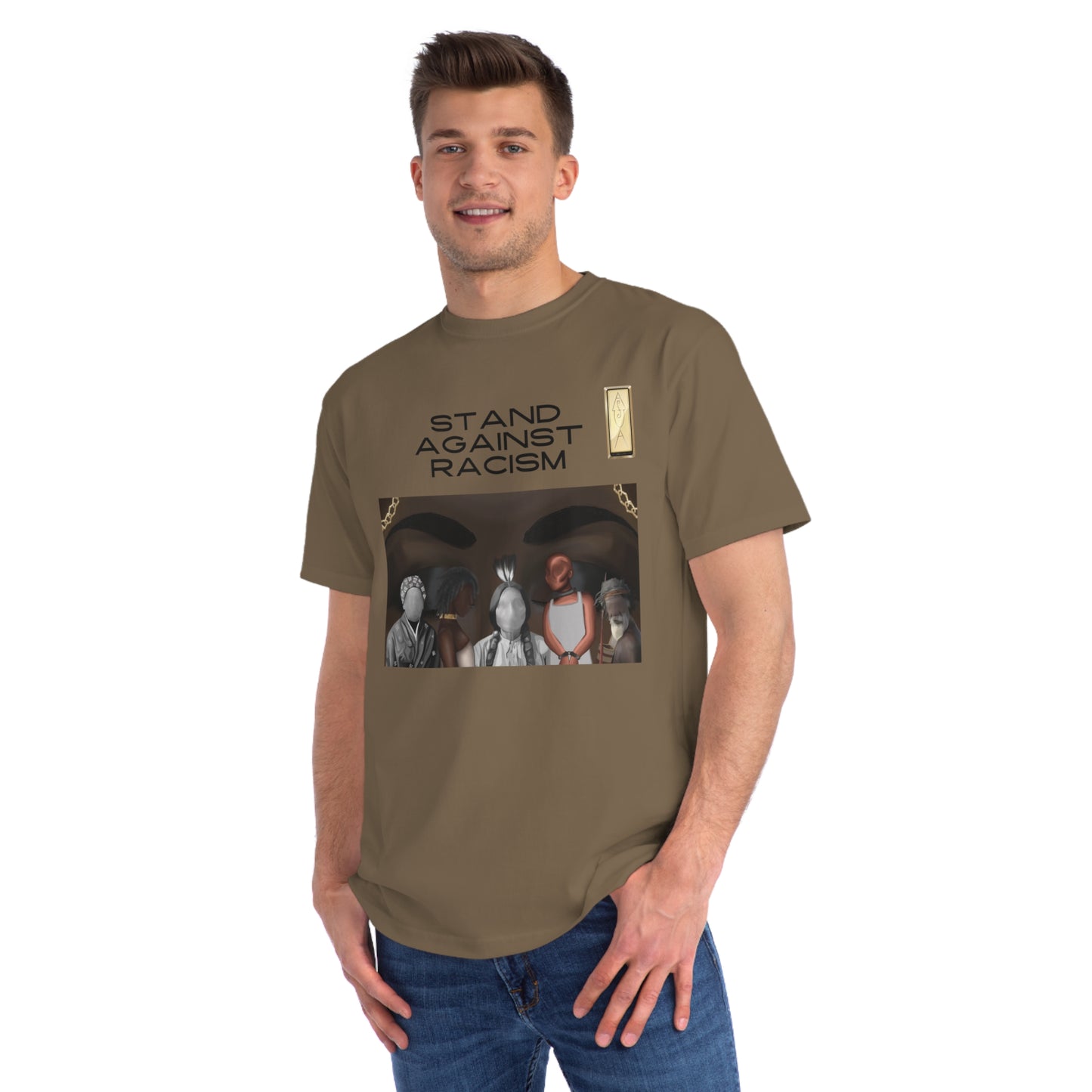 Unisex Organic T-Shirt - Stand Against Racism Graphic Tee