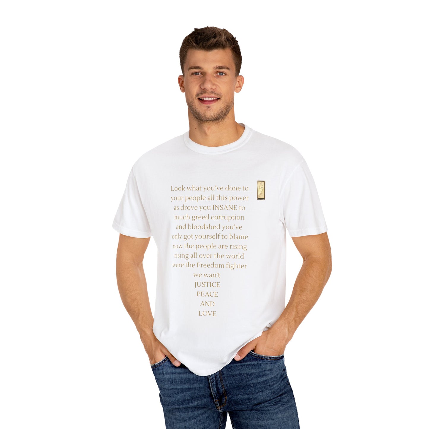 Unisex Garment-Dyed T-shirt - LOOK what you've done-BROKEN SYSTEM