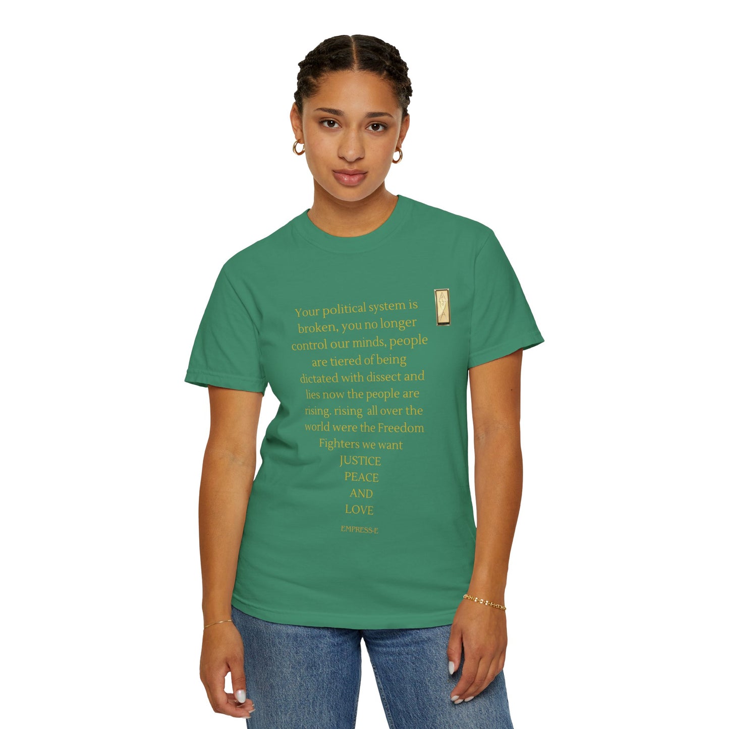 Unisex Garment-Dyed T-shirt- Your political system is broken