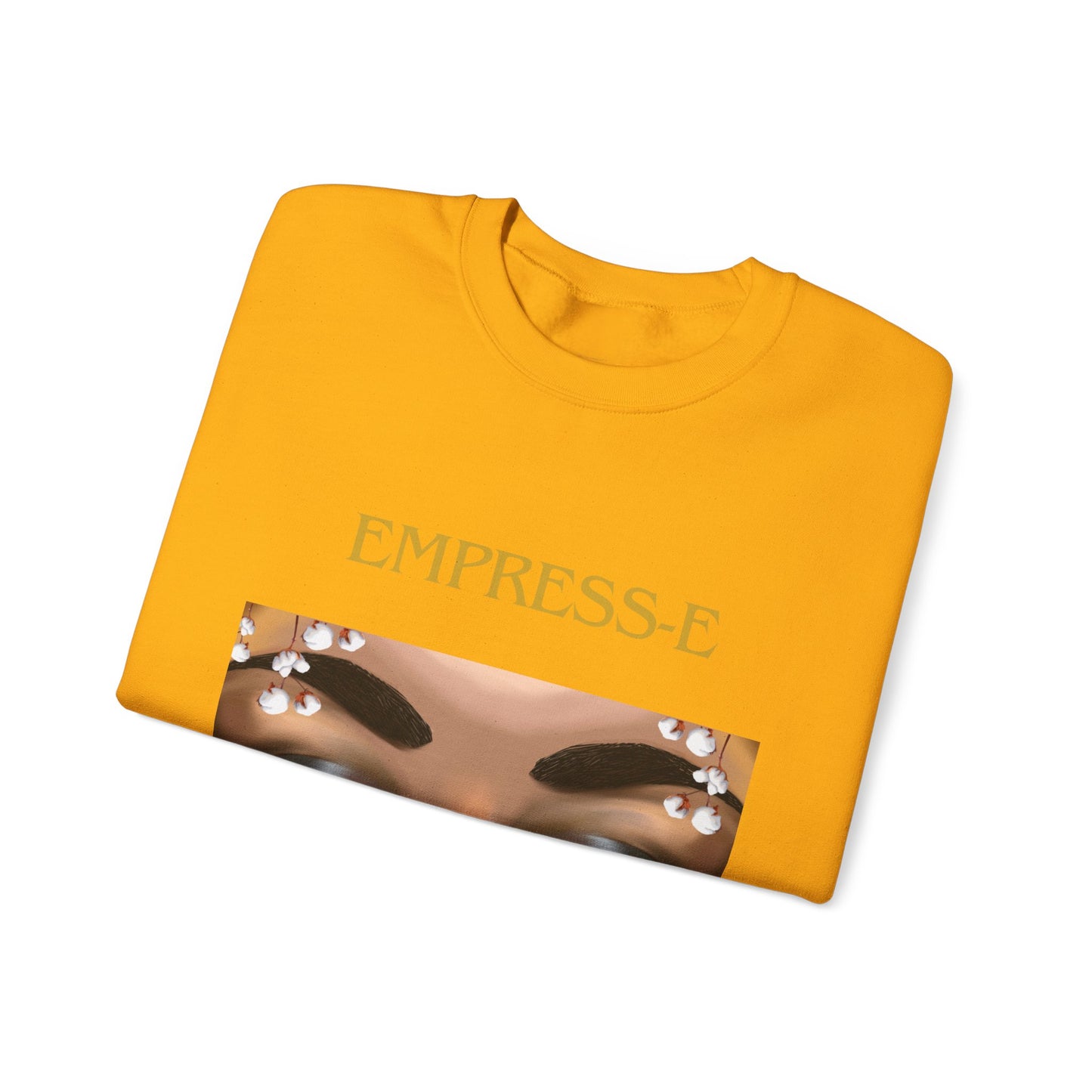 Unisex Heavy Blend™ Crewneck Sweatshirt. : EMPRESS-E. COTTON FIELD.