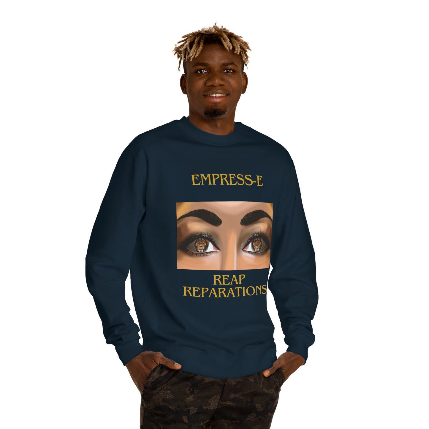 Empress-E Unisex Sweatshirt - Strong like a lion Reap Reparations black history