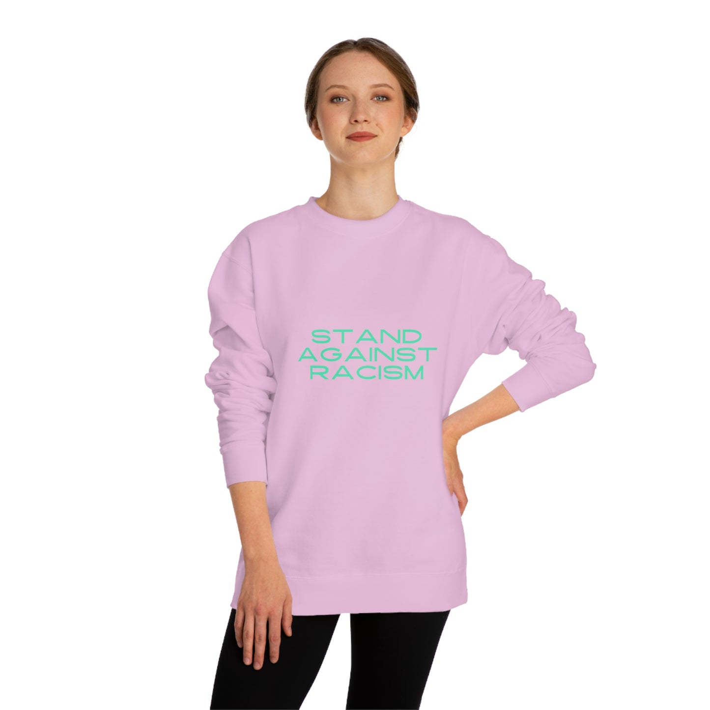 STAND AGAINST RACISM Unisex Crew Neck Sweatshirt,