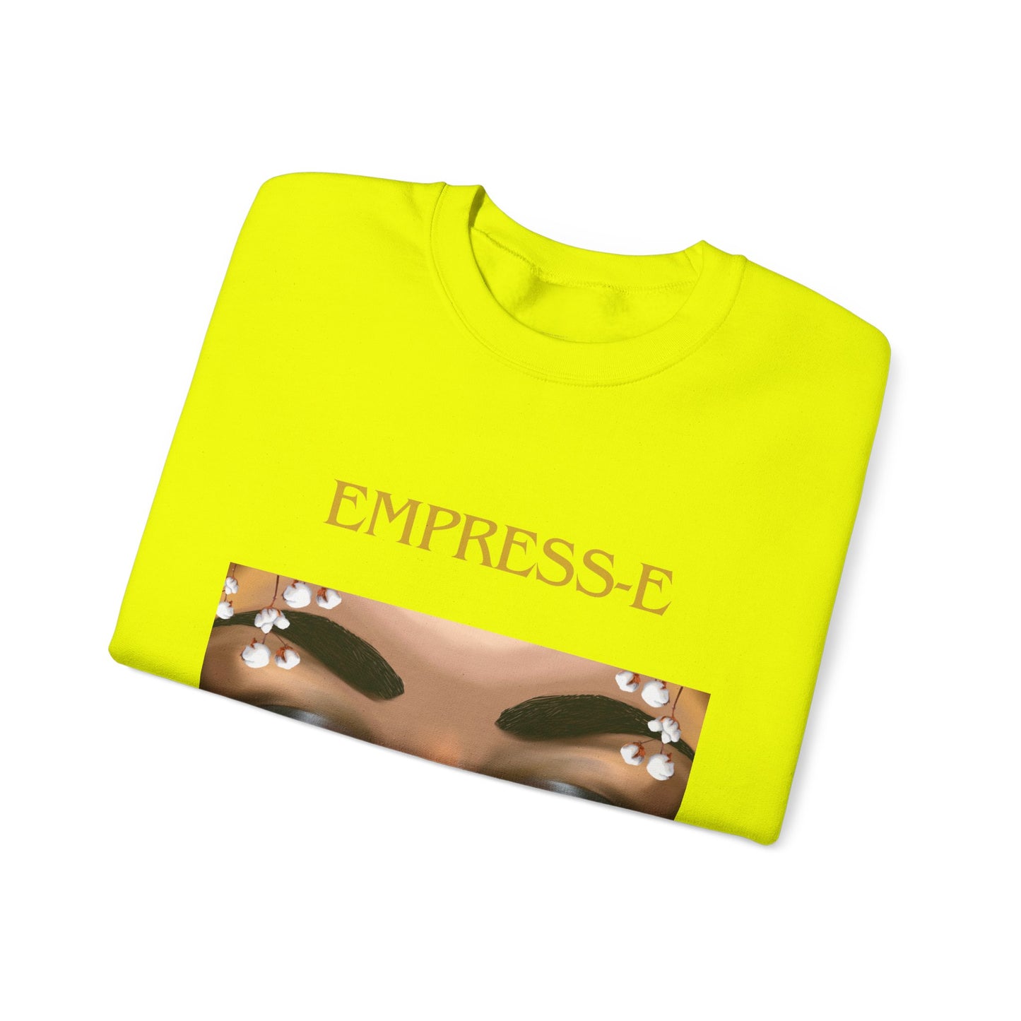 Unisex Heavy Blend™ Crewneck Sweatshirt. : EMPRESS-E. COTTON FIELD.