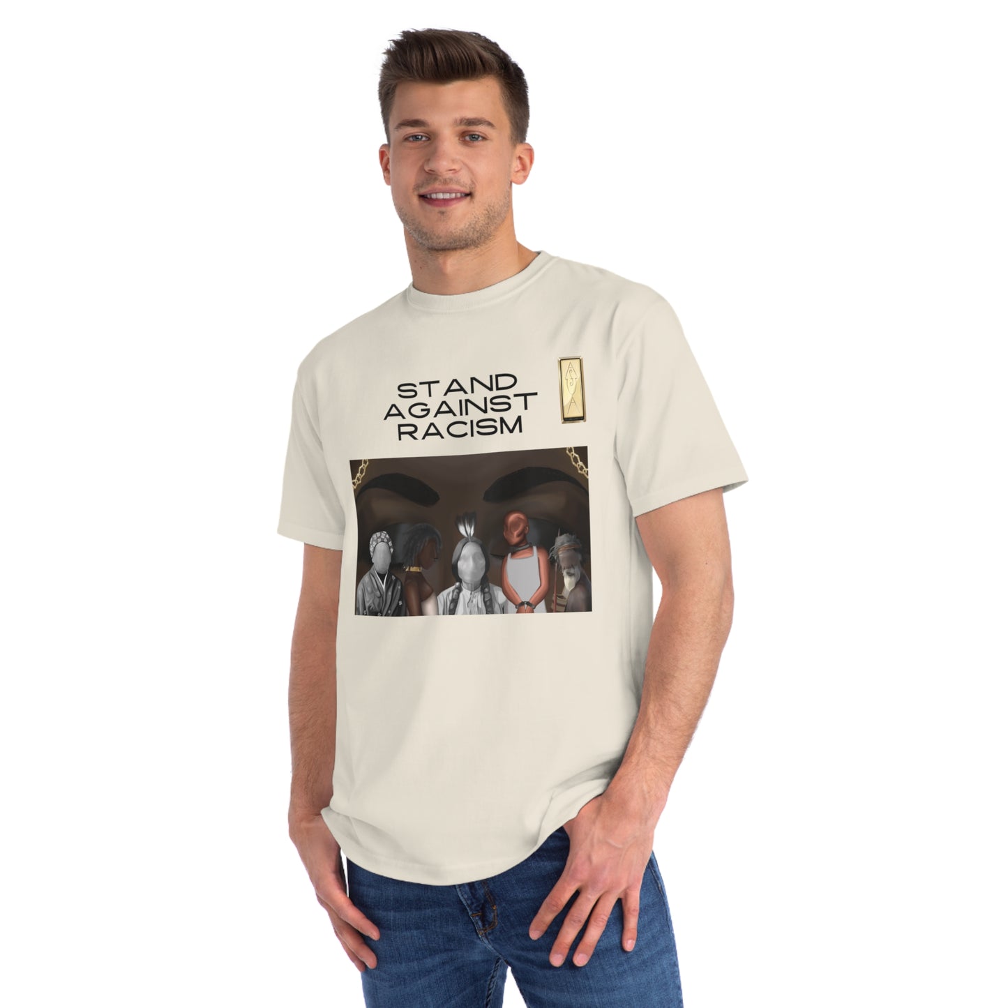 Unisex Organic T-Shirt - Stand Against Racism Graphic Tee