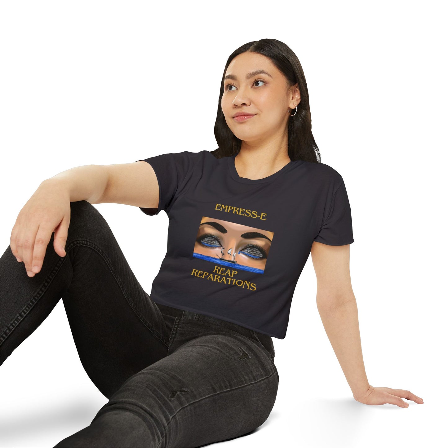 Woman's Crop Top Reap Reparations The slave trade Empress-E
