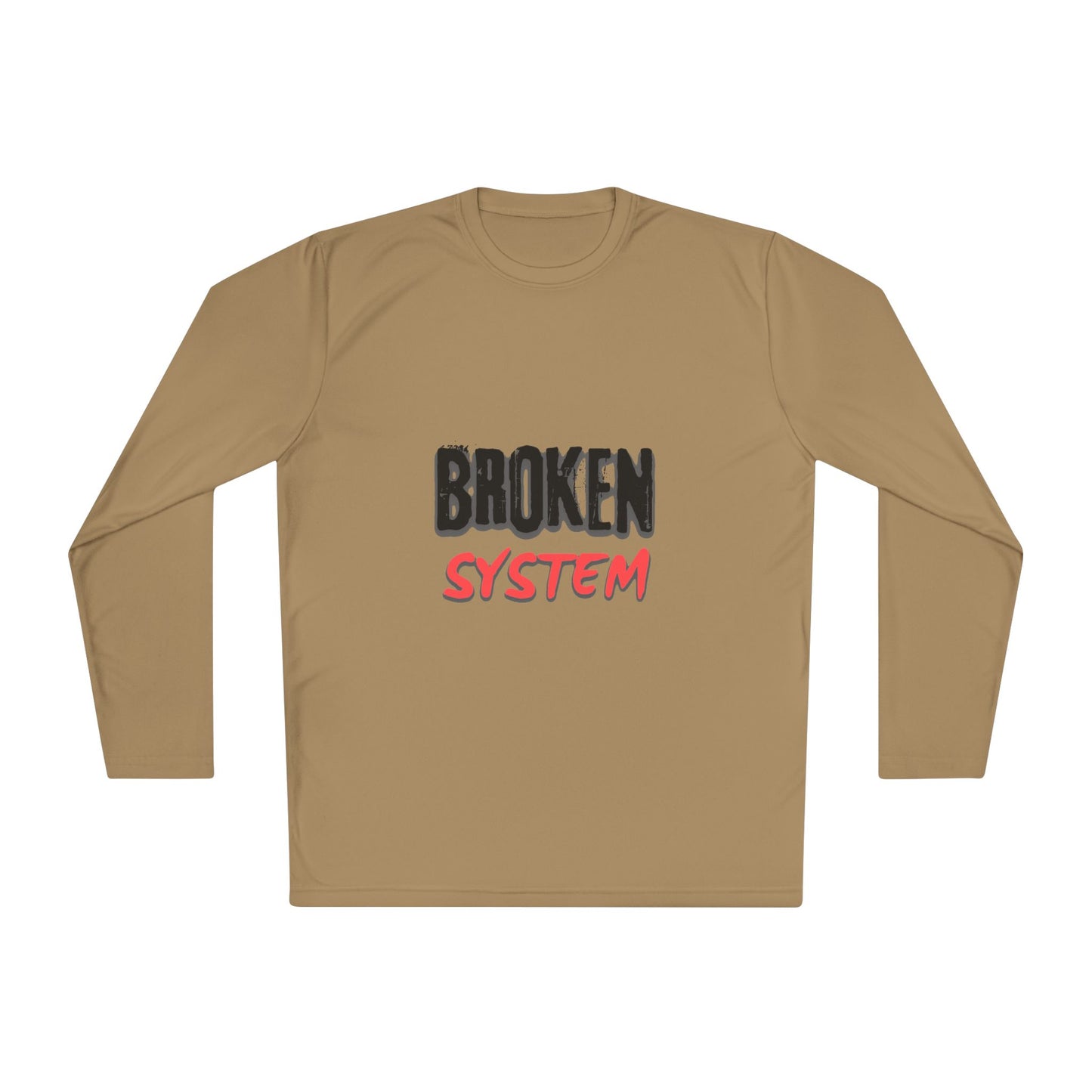 Broken System Unisex Lightweight Long Sleeve Tee - Trendy Graphic Tee, Rebellion Shirt, Activist Clothing, Protest Apparel, Political